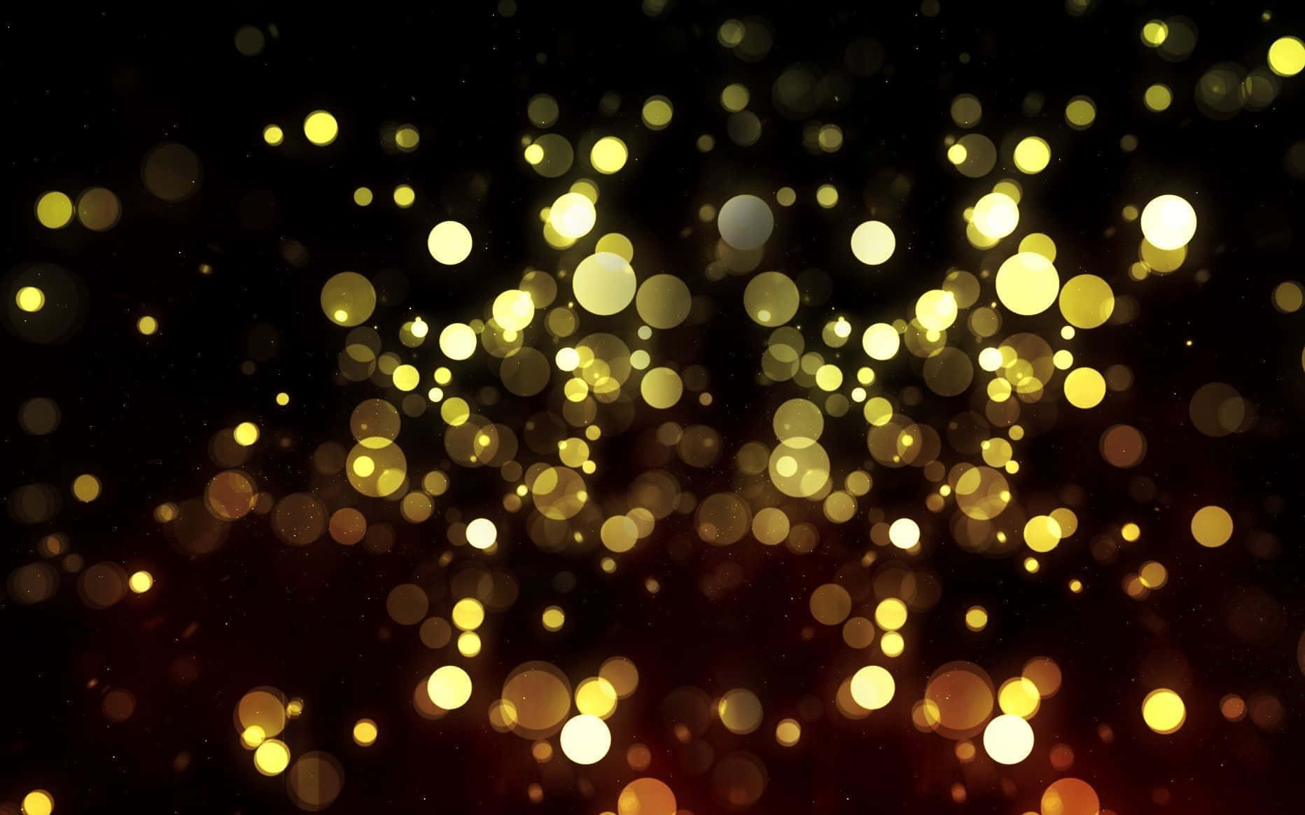 black and gold, golden bokeh lights, dark gradient background, HD Desktop Wallpaper