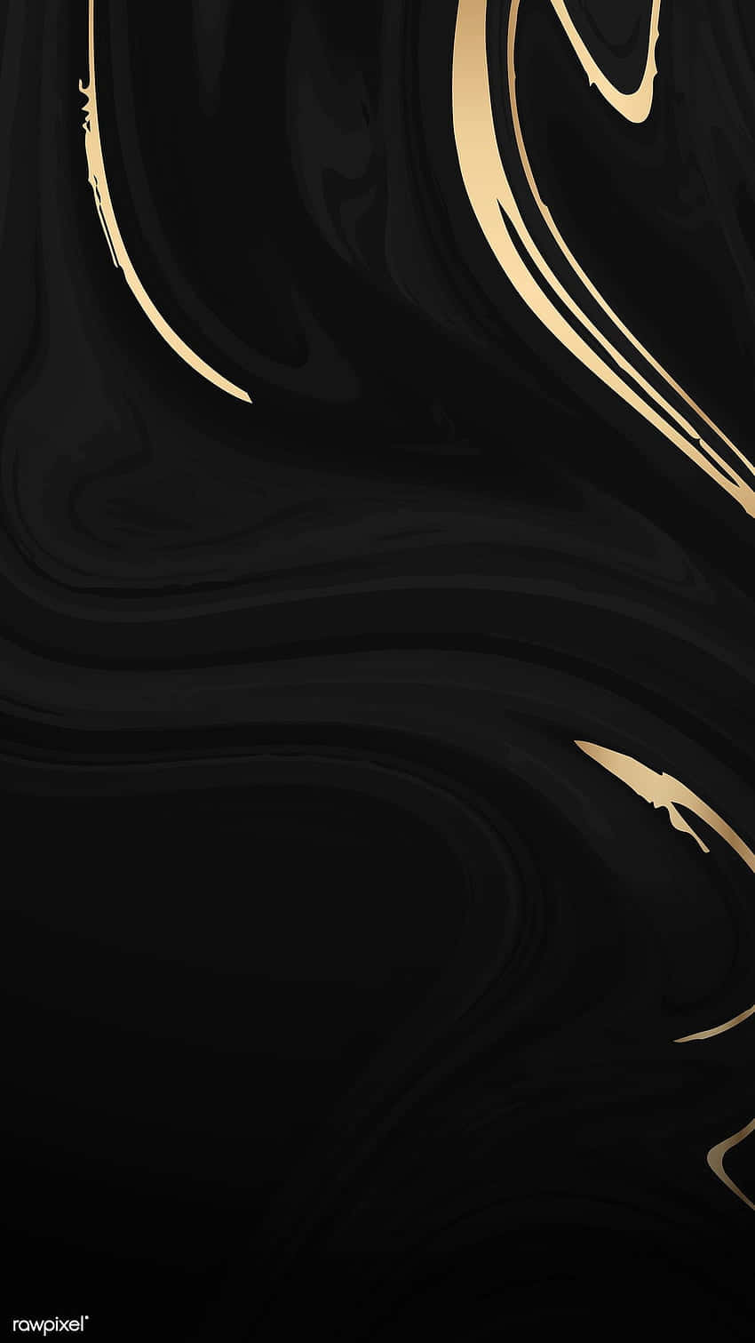 Elegant Black And Gold, black and gold, liquid swirls, HD Phone Wallpaper
