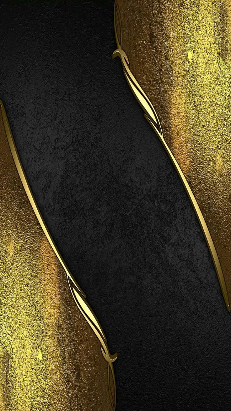 black, gold, matte black, HD Phone Wallpaper