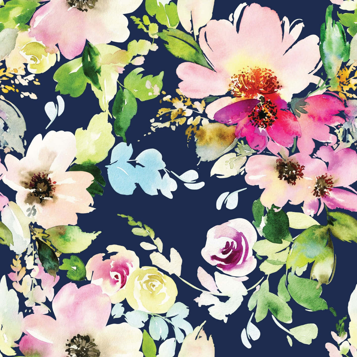 Elegant Floral, pink, yellow, HD Desktop Wallpaper