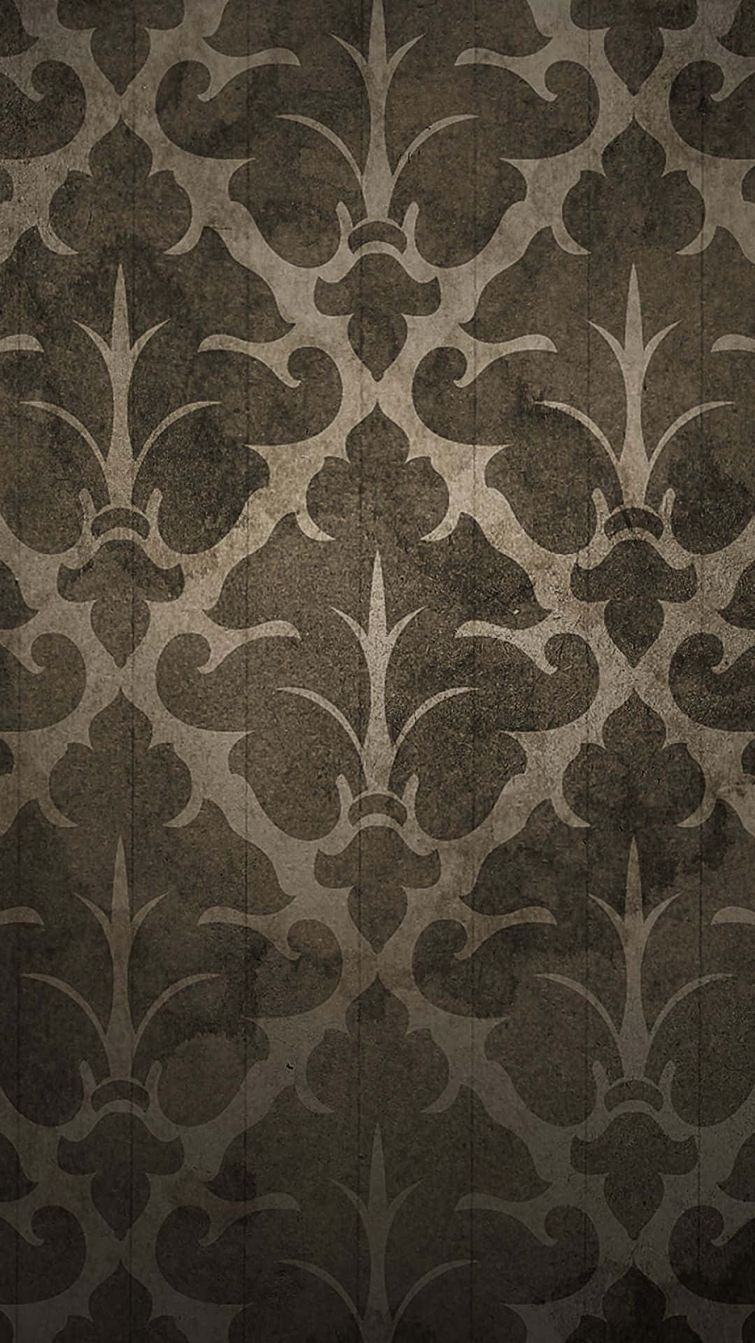 Elegant iPhone, fleur-de-lis patterns, muted gray, Full HD Phone Wallpaper