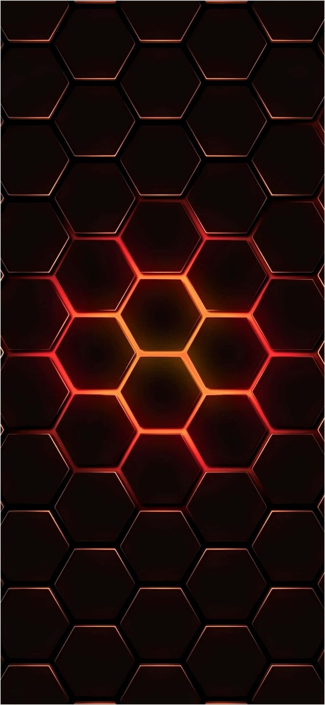 Elegant iPhone, red aesthetic, hexagon patterns, Full HD Phone Wallpaper