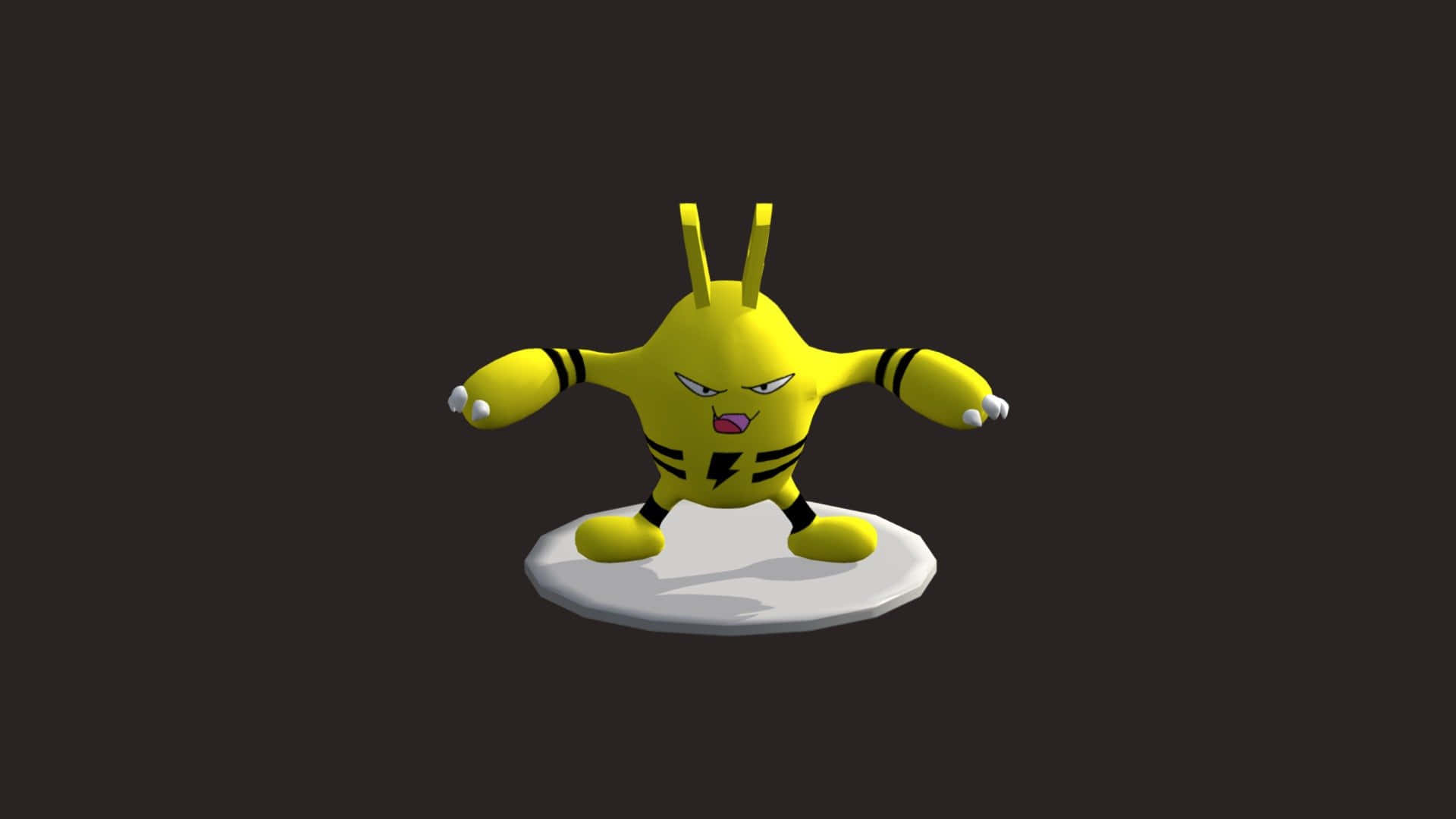 Elekid, light yellow, 3D, Full HD Desktop Wallpaper
