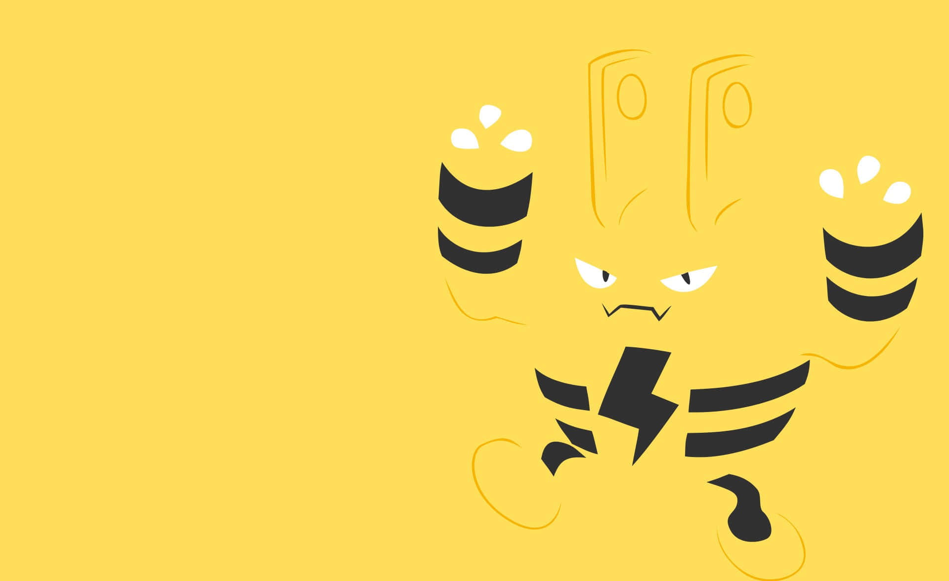 Elekid, yellow, black, Full HD Desktop Wallpaper