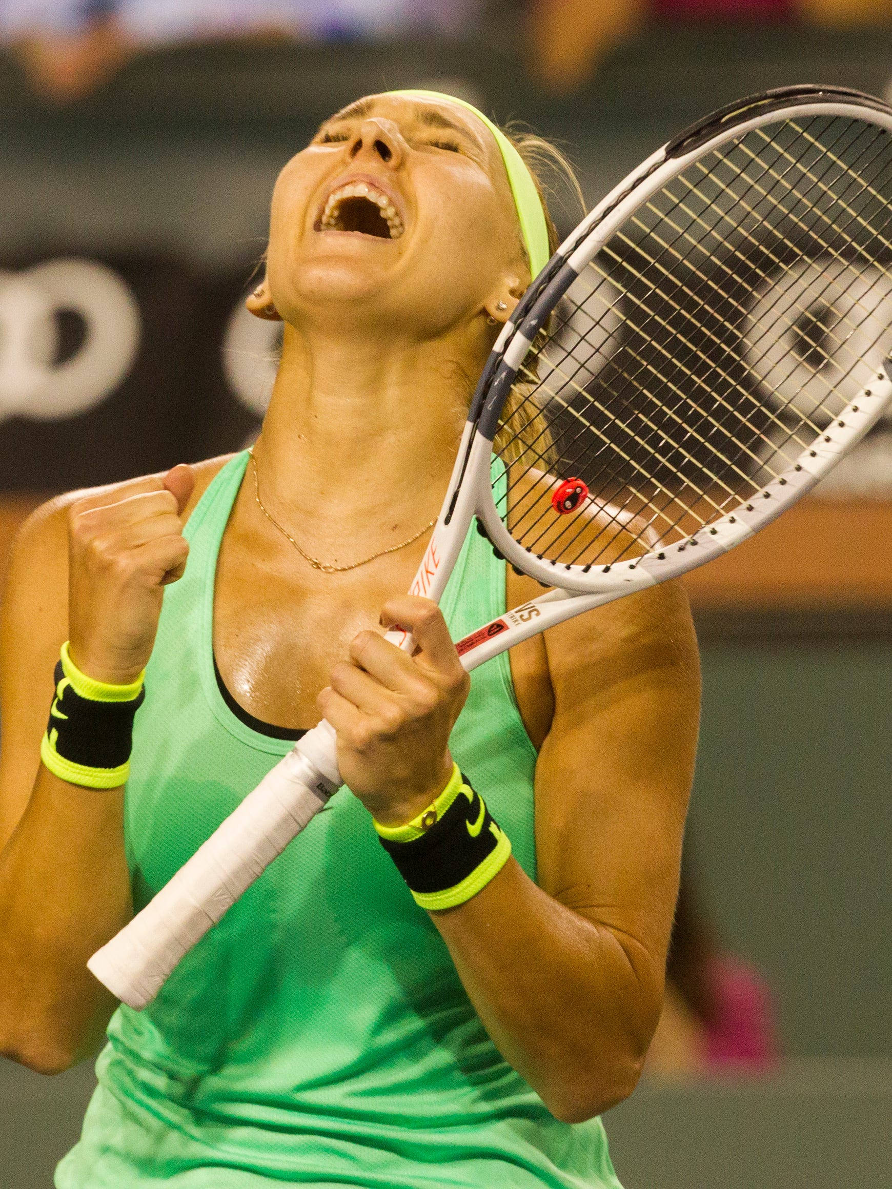 Elena Vesnina, fist pump, tennis player, Full HD Phone Wallpaper