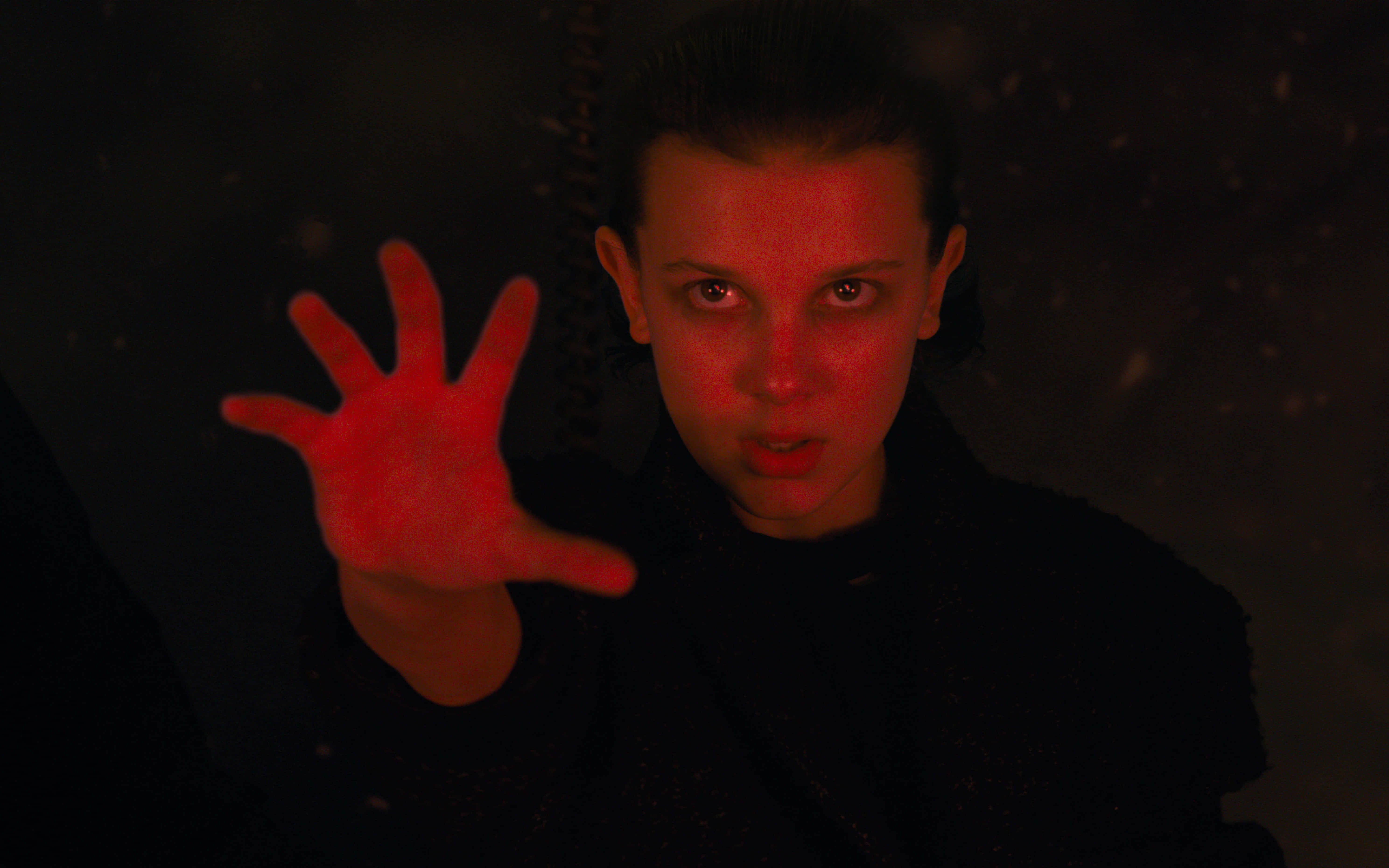 Eleven, Stranger Things, red glowing hand, 5K Desktop Wallpaper