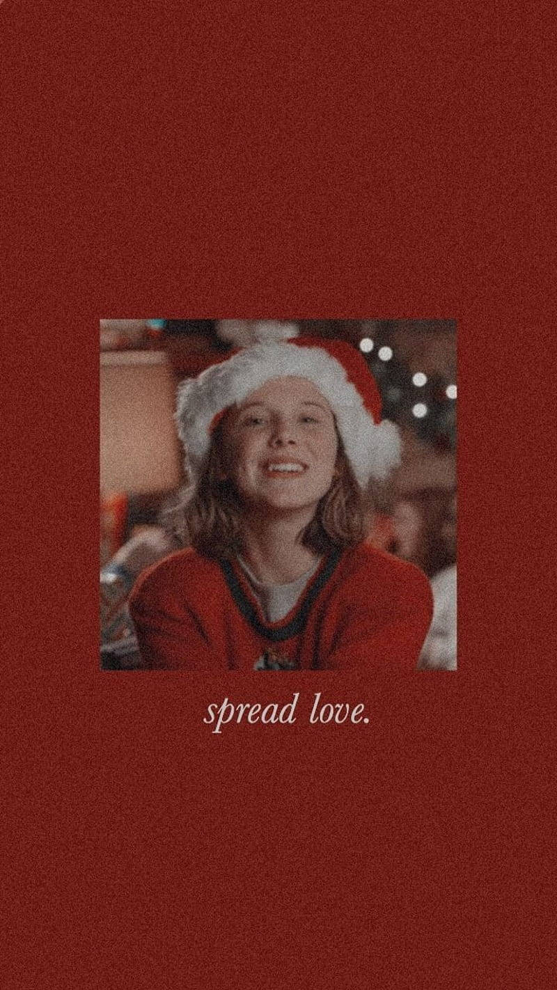 Eleven, Stranger Things, red Santa hat, HD Phone Wallpaper