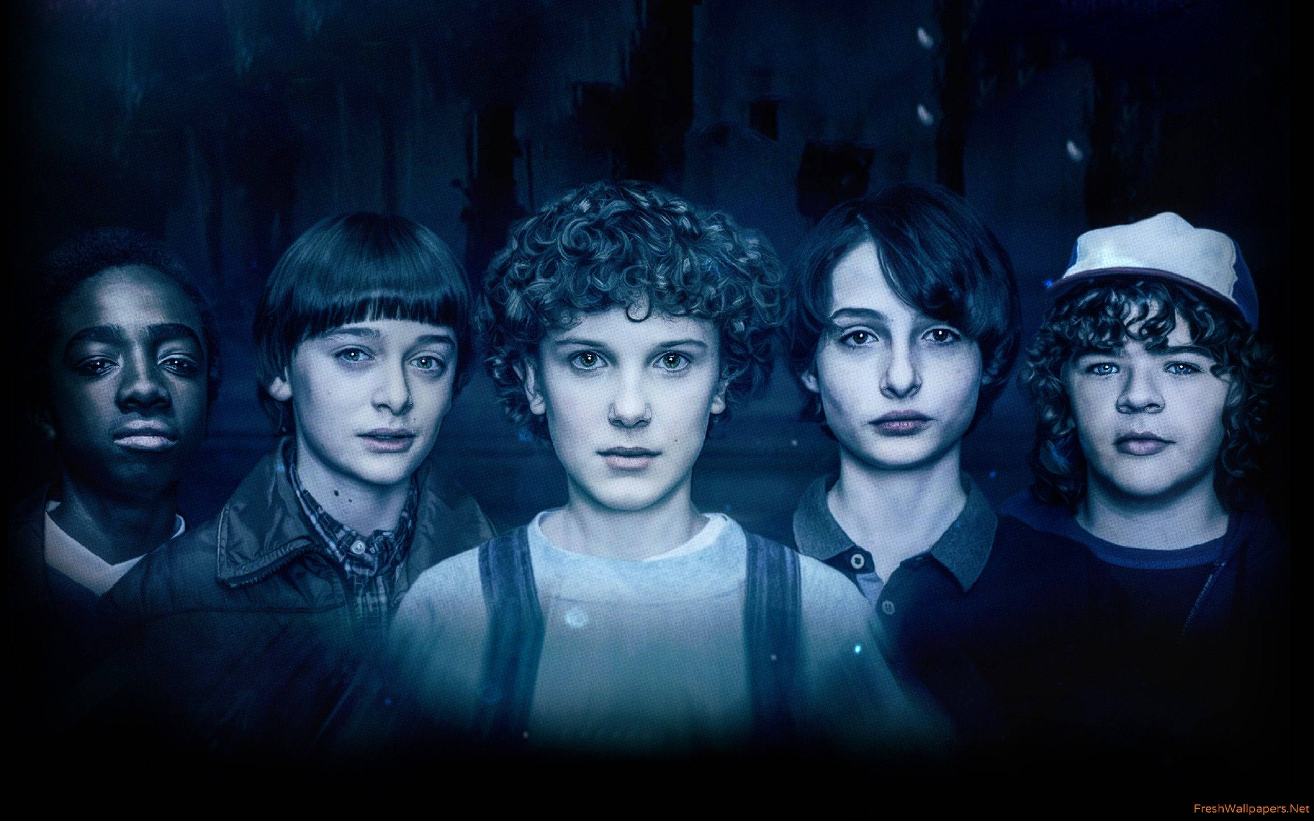 Eleven, the gang, Stranger Things, 2K Desktop Wallpaper