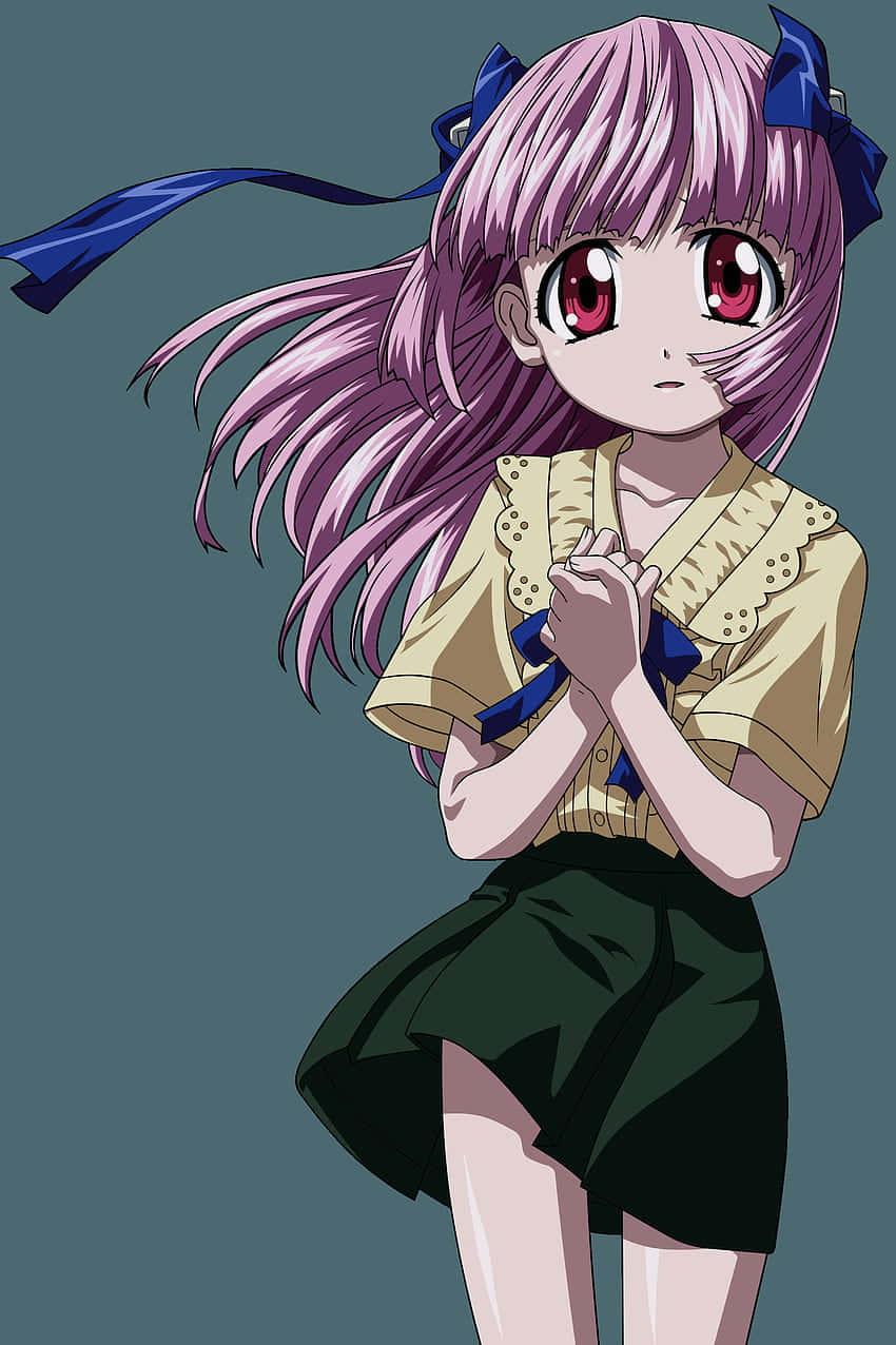 Elfen Lied, Mariko, pink hair, SD Phone Wallpaper