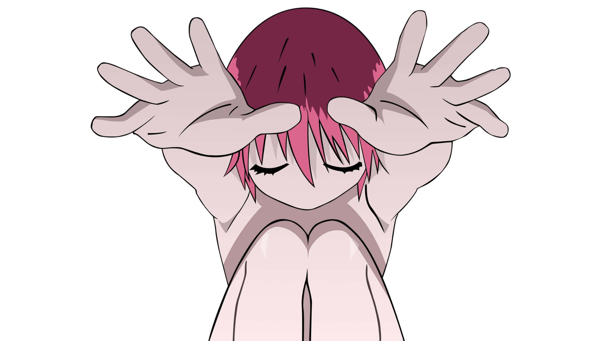 Elfen Lied, Nana, pink-haired anime girl, Full HD Desktop Wallpaper