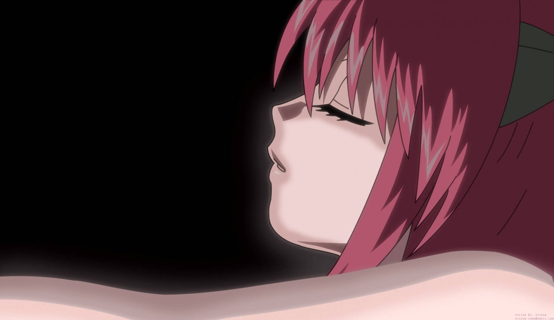 Elfen Lied, Nana, pink-haired anime girl, Full HD Desktop Wallpaper