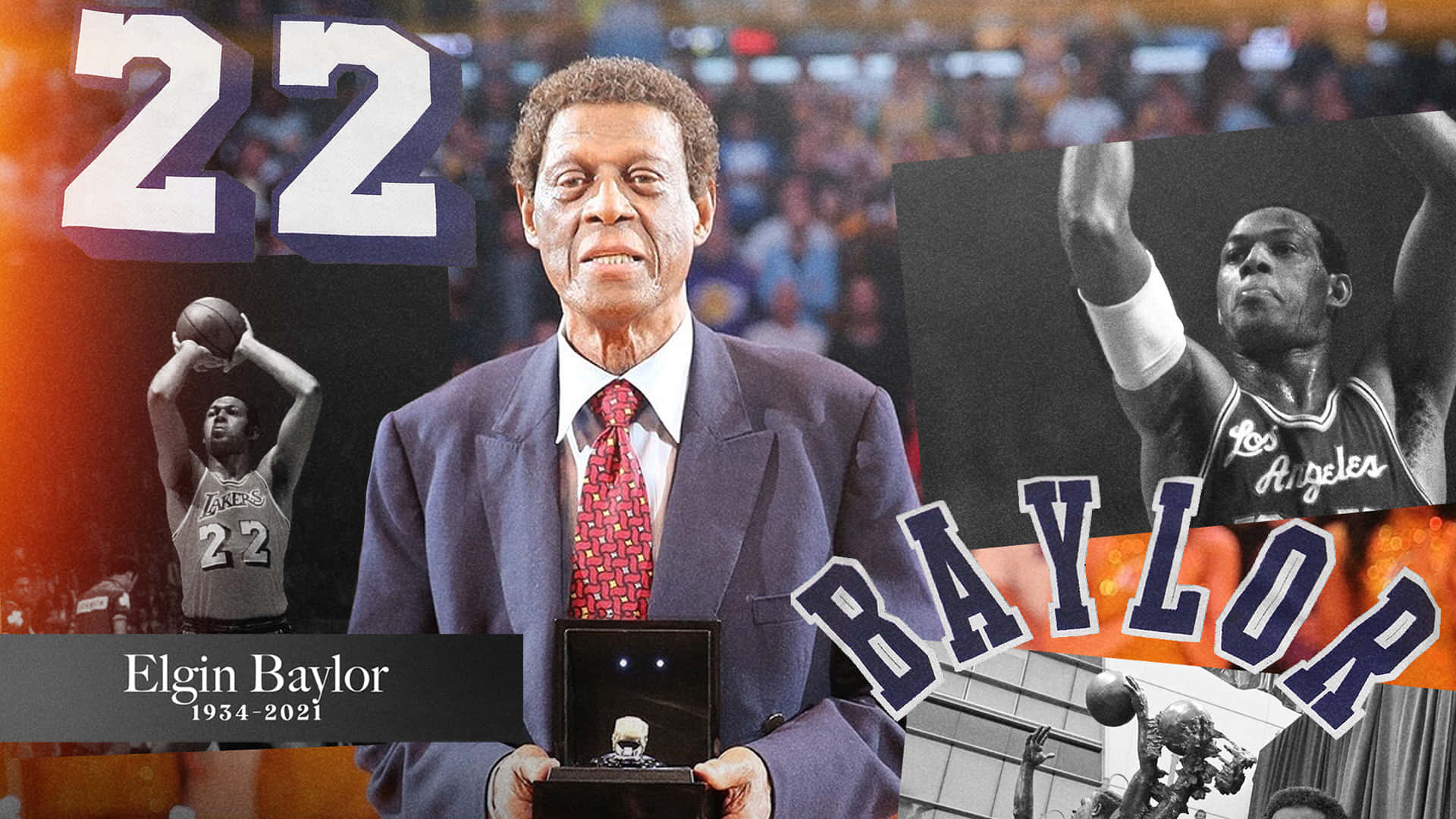 Elgin Baylor, 70s, #22 jersey, Full HD Desktop Wallpaper