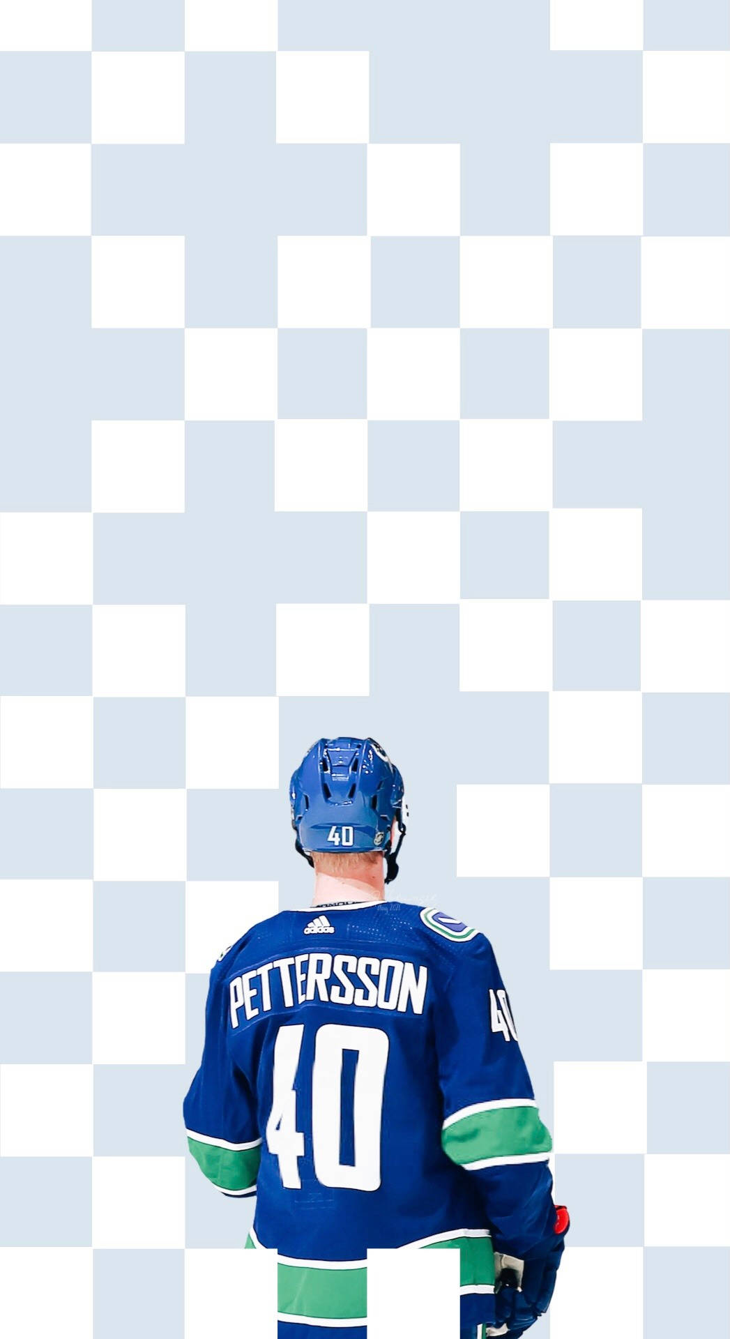 Elias Pettersson, blue jersey, number 40, Full HD Phone Wallpaper
