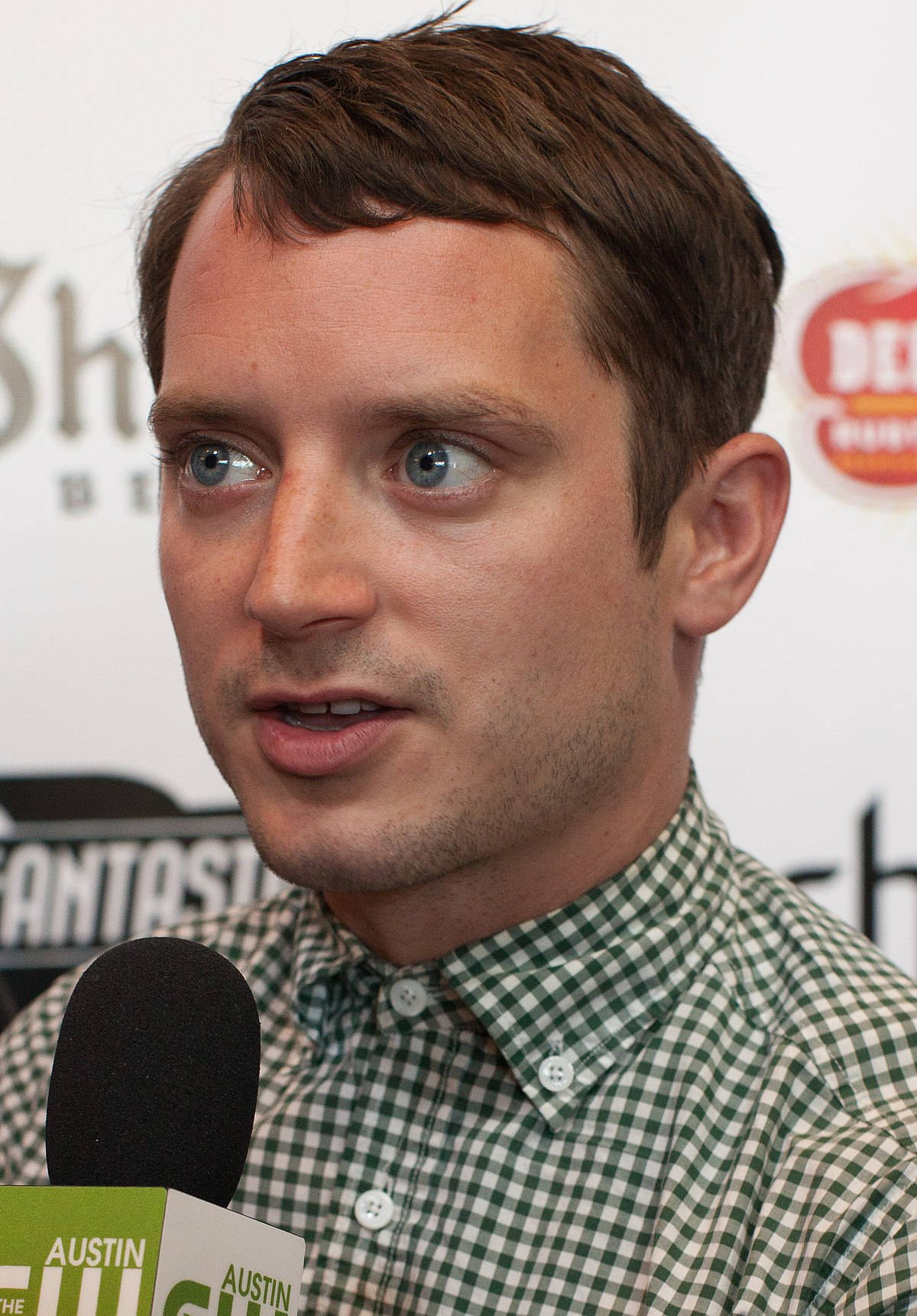 Elijah Wood, blue eyes, brown hair, HD Phone Wallpaper