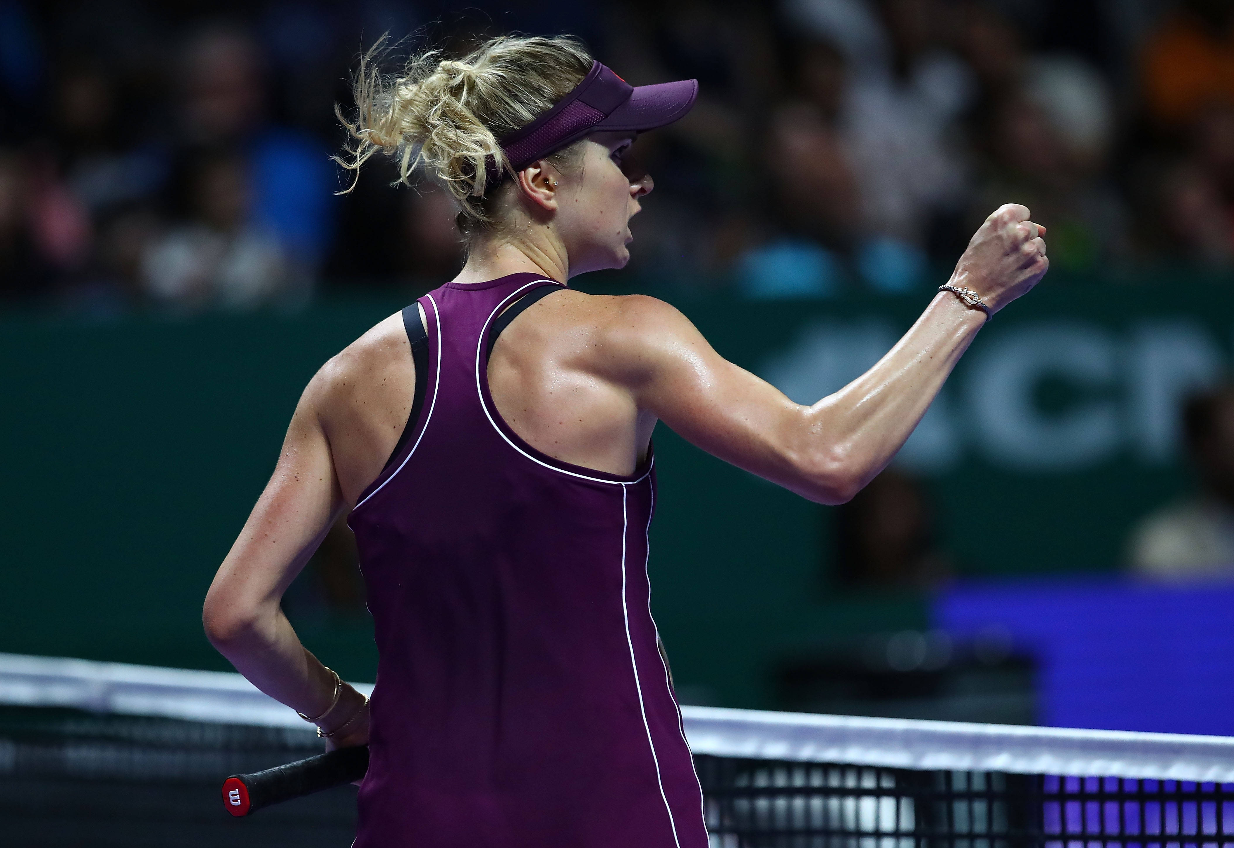 Elina Svitolina, violet, purple outfit, 4K Desktop Wallpaper