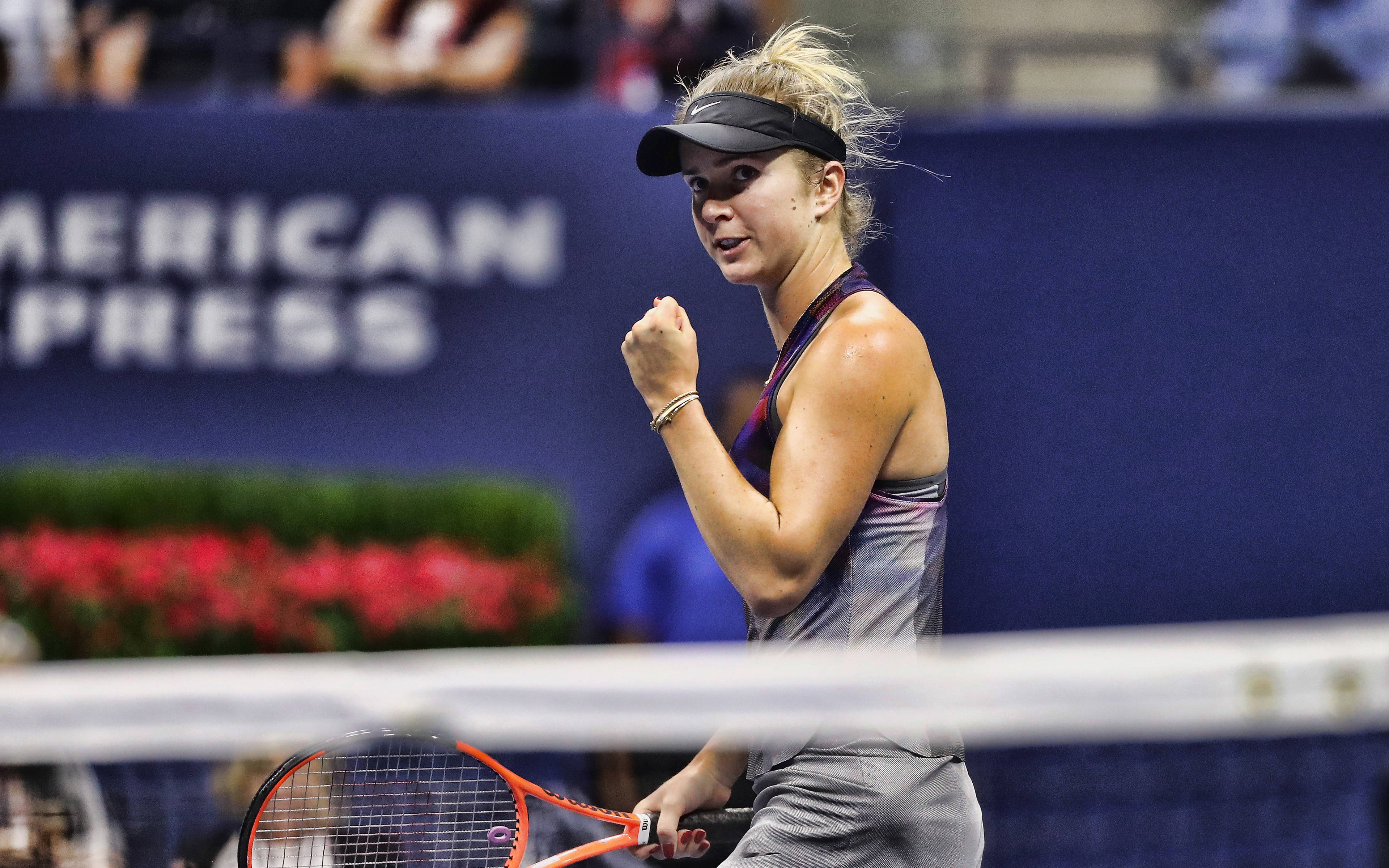 Elina Svitolina, tennis player, professional court, 4K Desktop Wallpaper