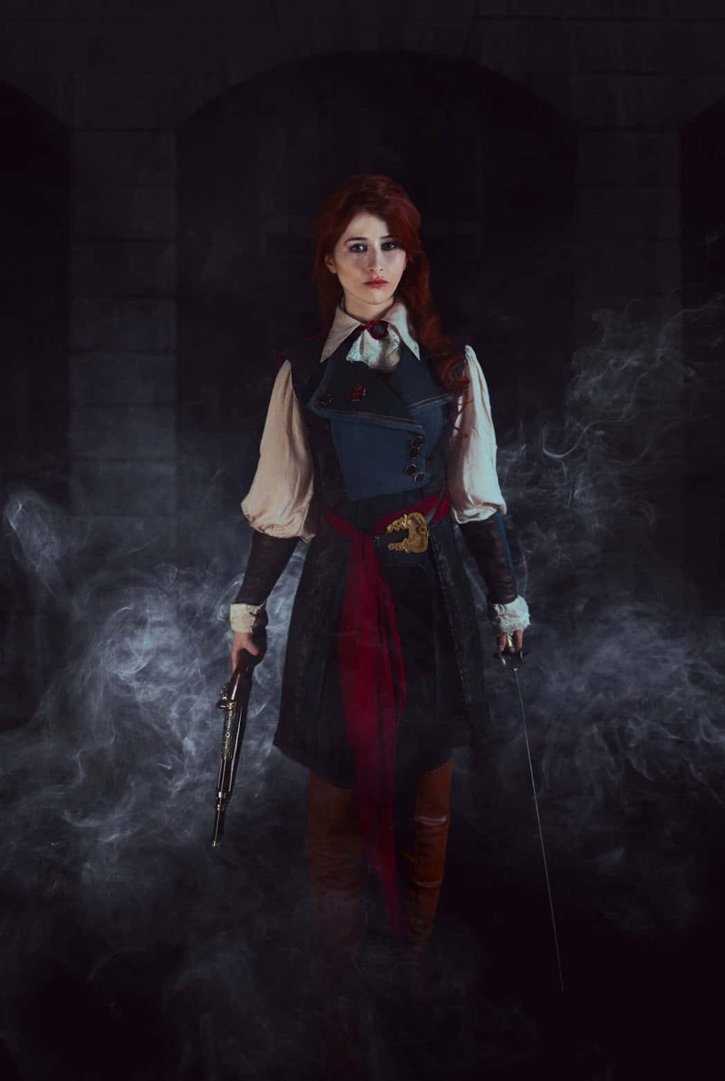 Élise De La Serre, red-haired woman, historical assassin attire, HD Phone Wallpaper