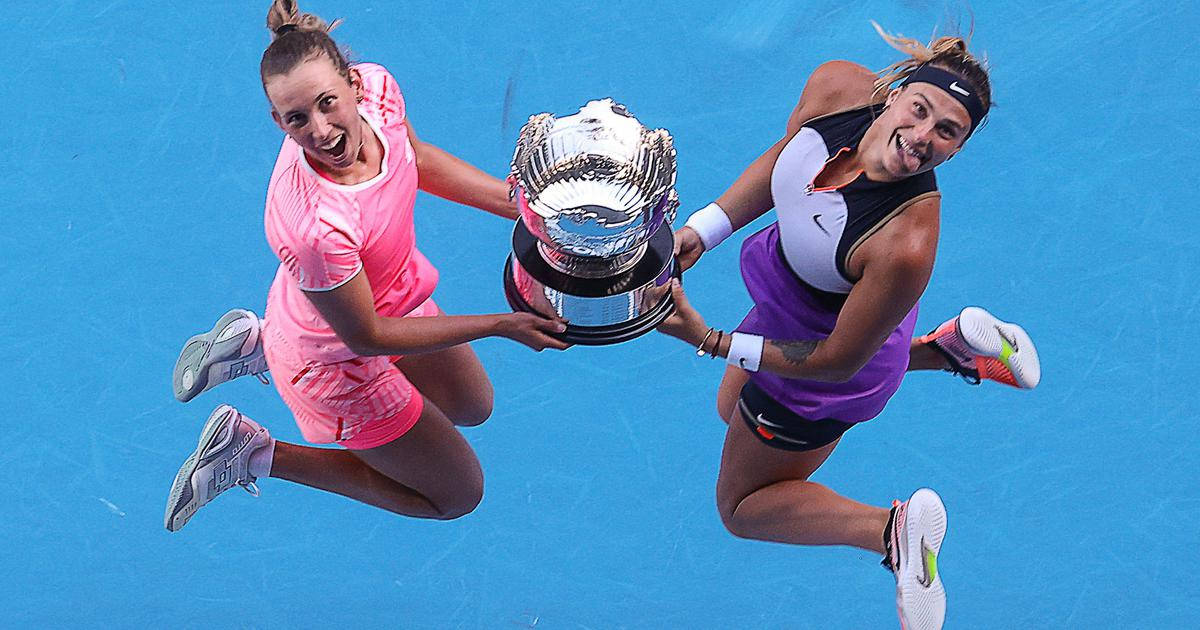 Elise Mertens, tennis court, blue court, SD Desktop Wallpaper
