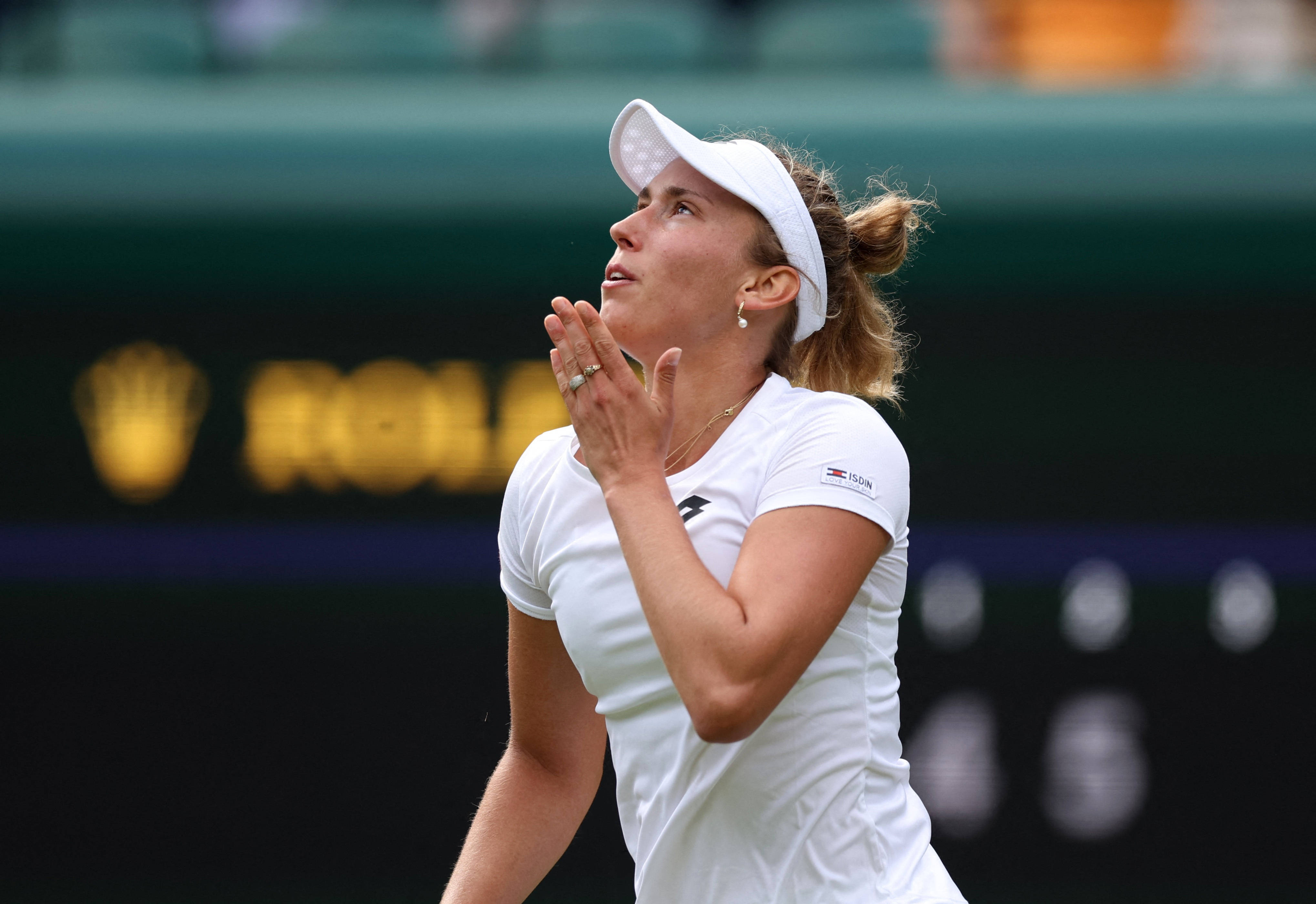 Elise Mertens, white gear, tennis player, 4K Desktop Wallpaper