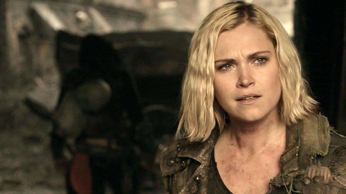Eliza Taylor, blonde woman, worn jacket, SD Desktop Wallpaper