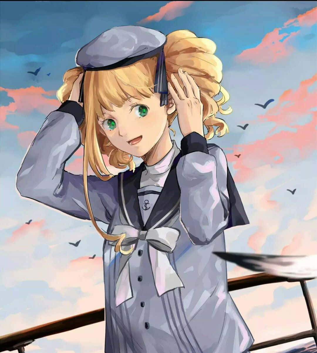 Elizabeth Midford, ball gown, sailor hat, SD Phone Wallpaper