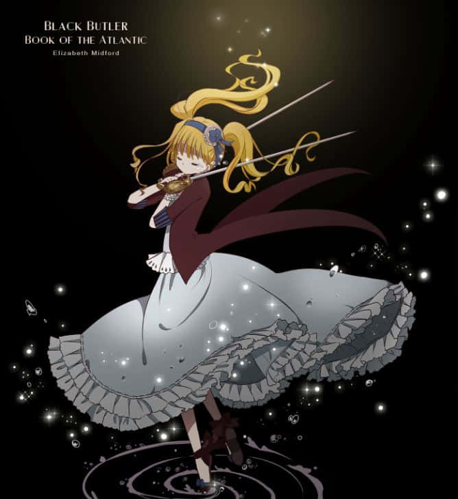 Elizabeth Midford, golden-haired, flowing gray dress, SD Phone Wallpaper