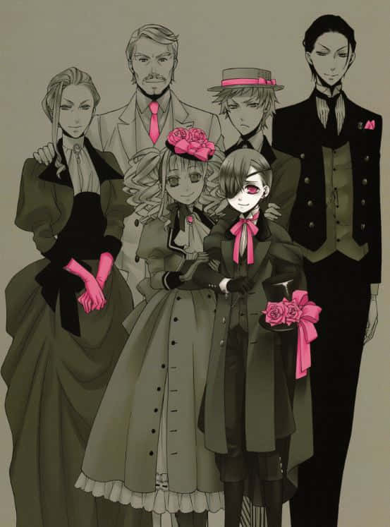 Elizabeth Midford, vintage formal wear, striking pink accents, SD Phone Wallpaper