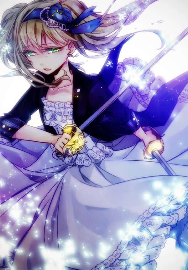 Elizabeth Midford, blonde anime girl, green eyes, SD Phone Wallpaper