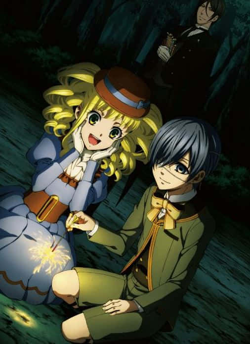 Elizabeth Midford, anime characters, dark forest, SD Phone Wallpaper