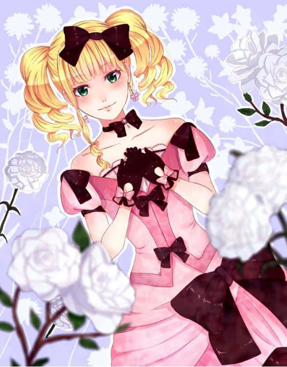 Elizabeth Midford, blonde pigtails, green eyes, SD Phone Wallpaper