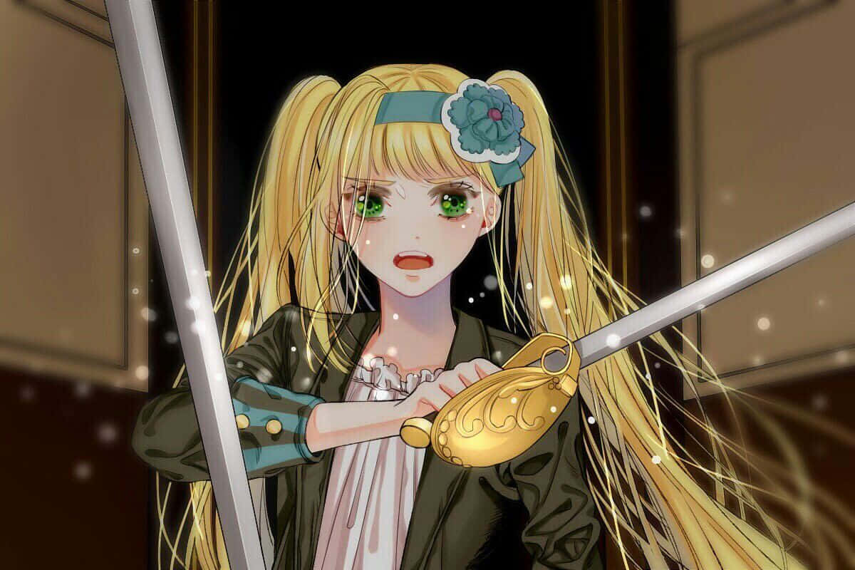 Elizabeth Midford, blonde anime girl, green eyes, SD Desktop Wallpaper