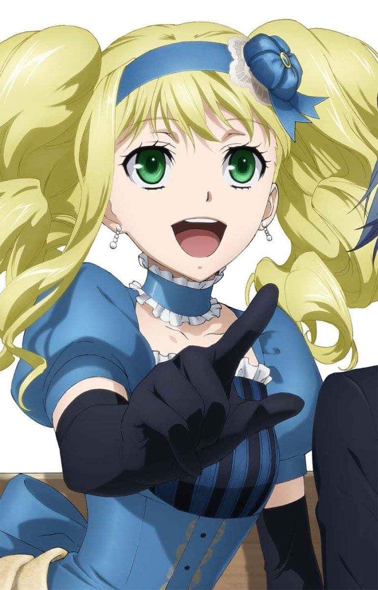 Elizabeth Midford, blonde pigtails, green eyes, SD Phone Wallpaper