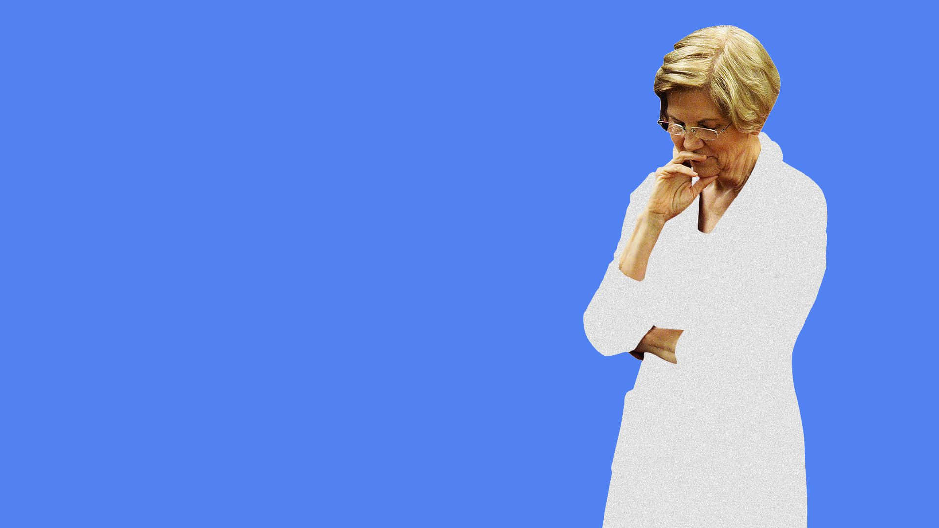 Elizabeth Warren, white coat, glasses, Full HD Desktop Wallpaper