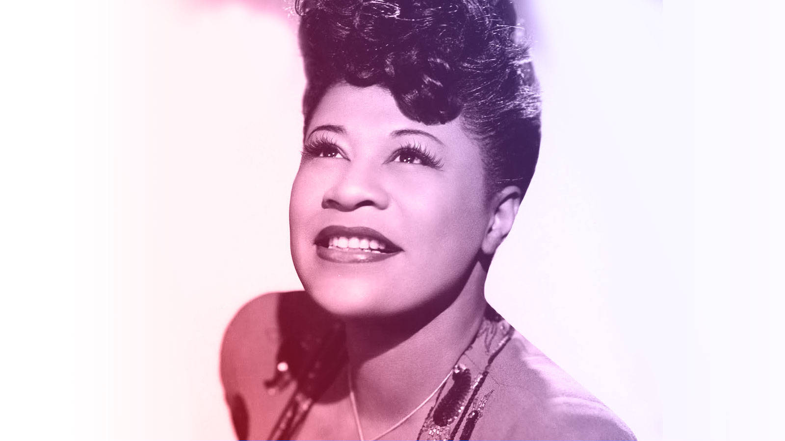 Ella Fitzgerald, vintage portrait, elegant curls, HD Desktop Wallpaper