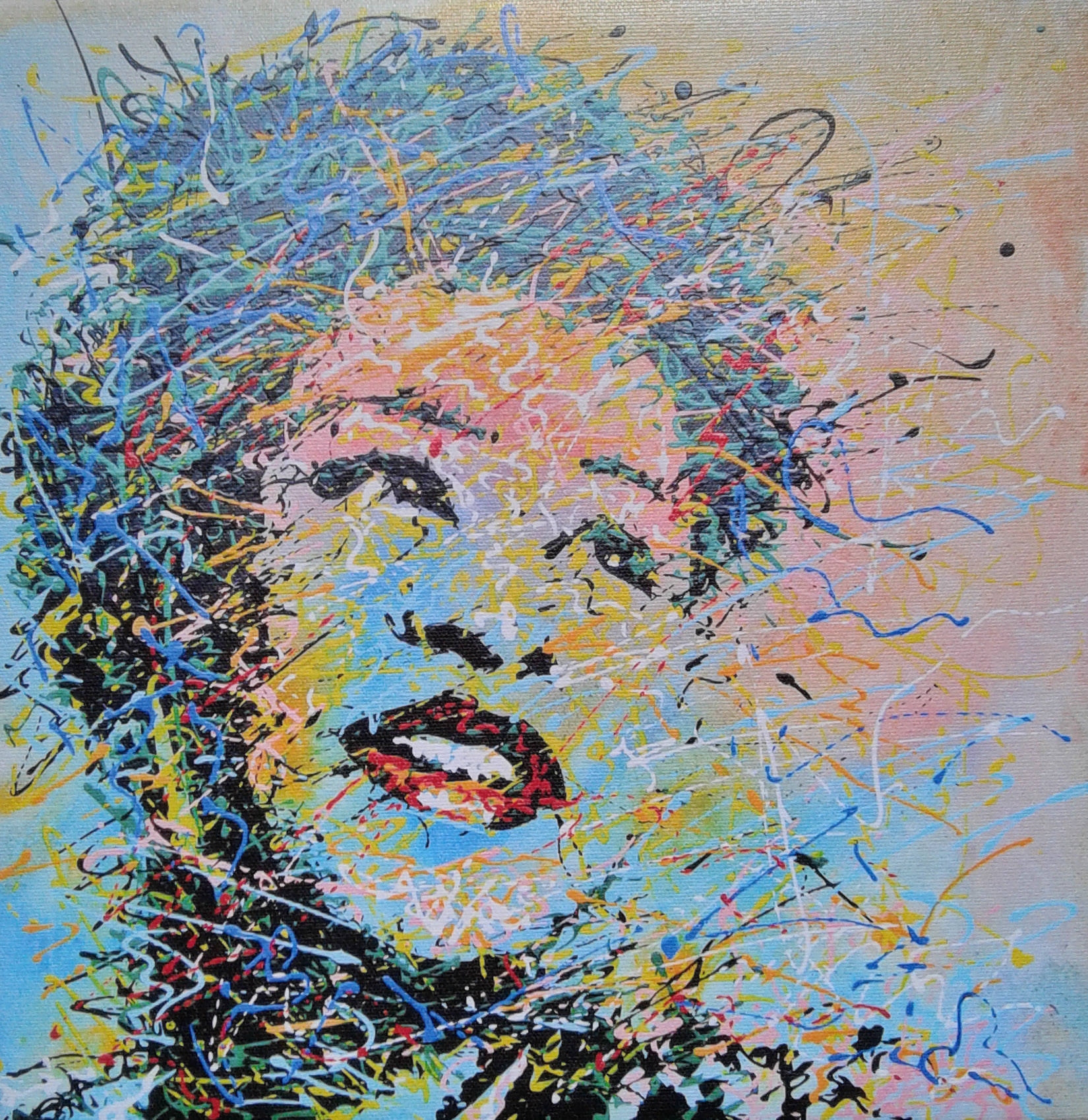 Ella Fitzgerald, blue, yellow, HD Phone Wallpaper