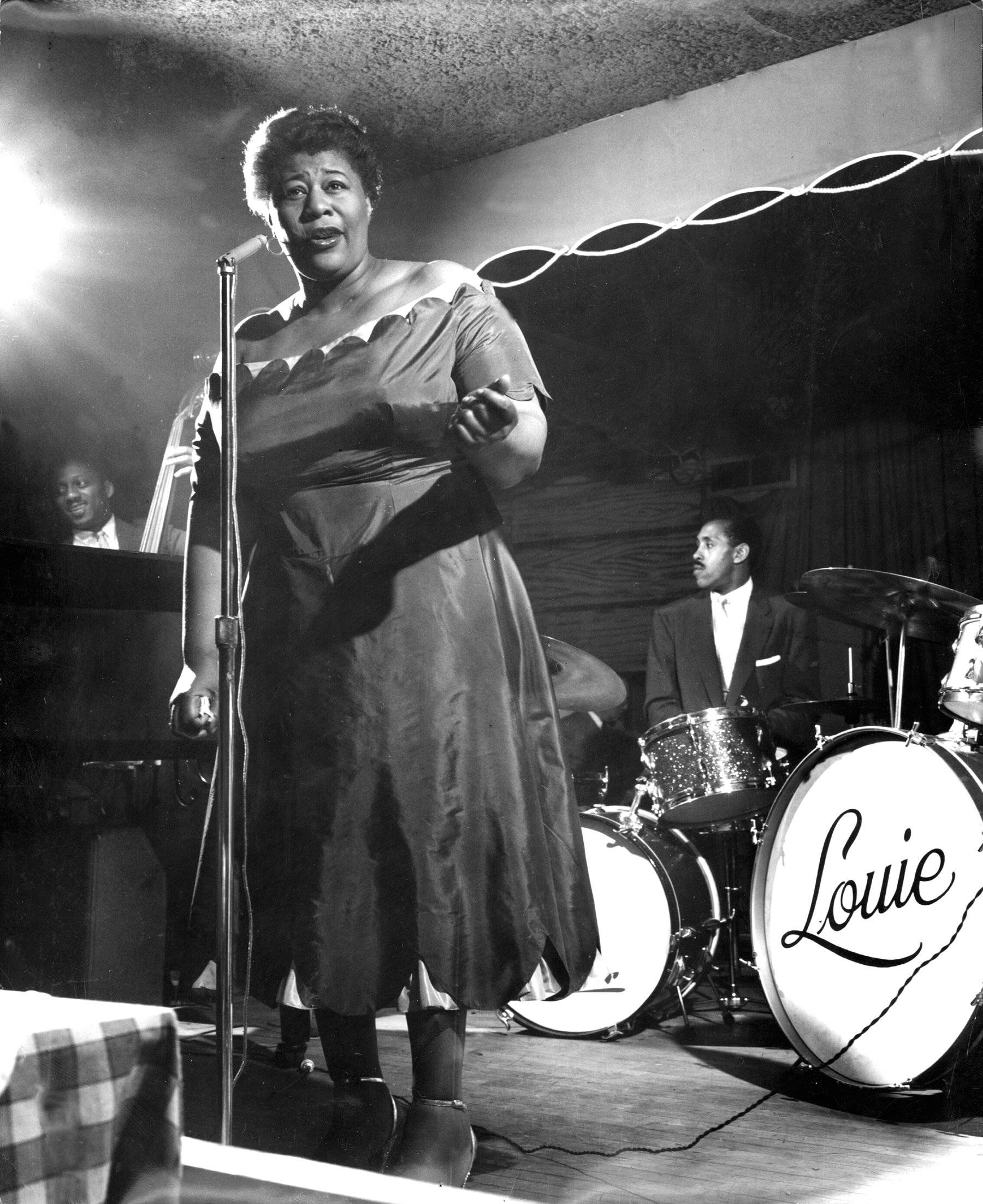 Ella Fitzgerald, stage, band, Full HD Phone Wallpaper