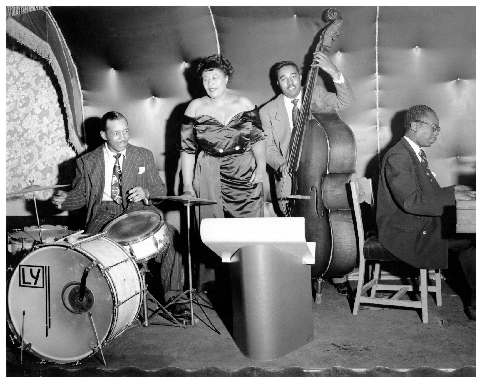 Ella Fitzgerald, jazz band, singer, HD Desktop Wallpaper