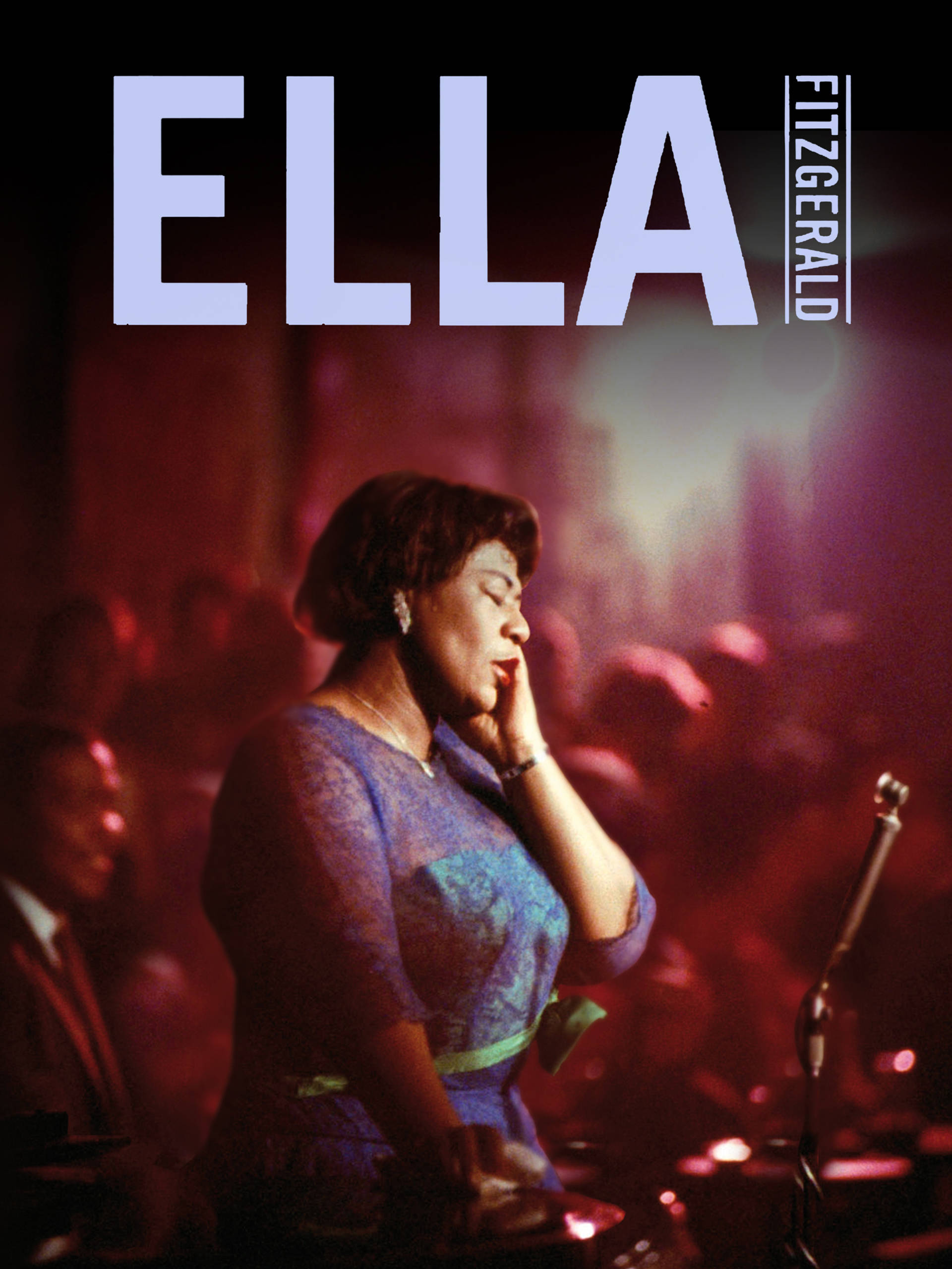 Ella Fitzgerald, jazz club, red ambient lighting, 2K Phone Wallpaper