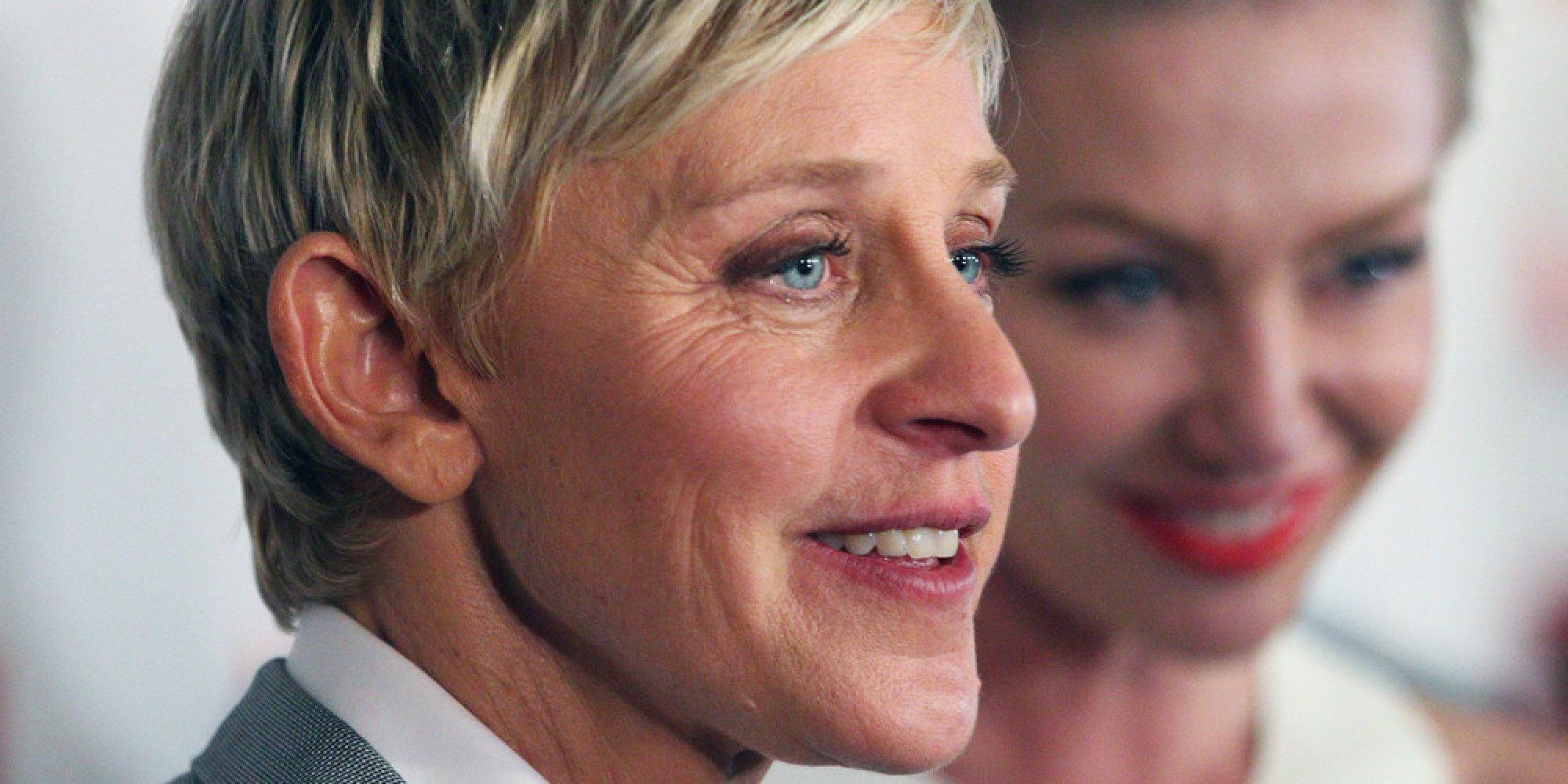 Ellen DeGeneres, smiling warmly, close-up photograph, Full HD Desktop Wallpaper