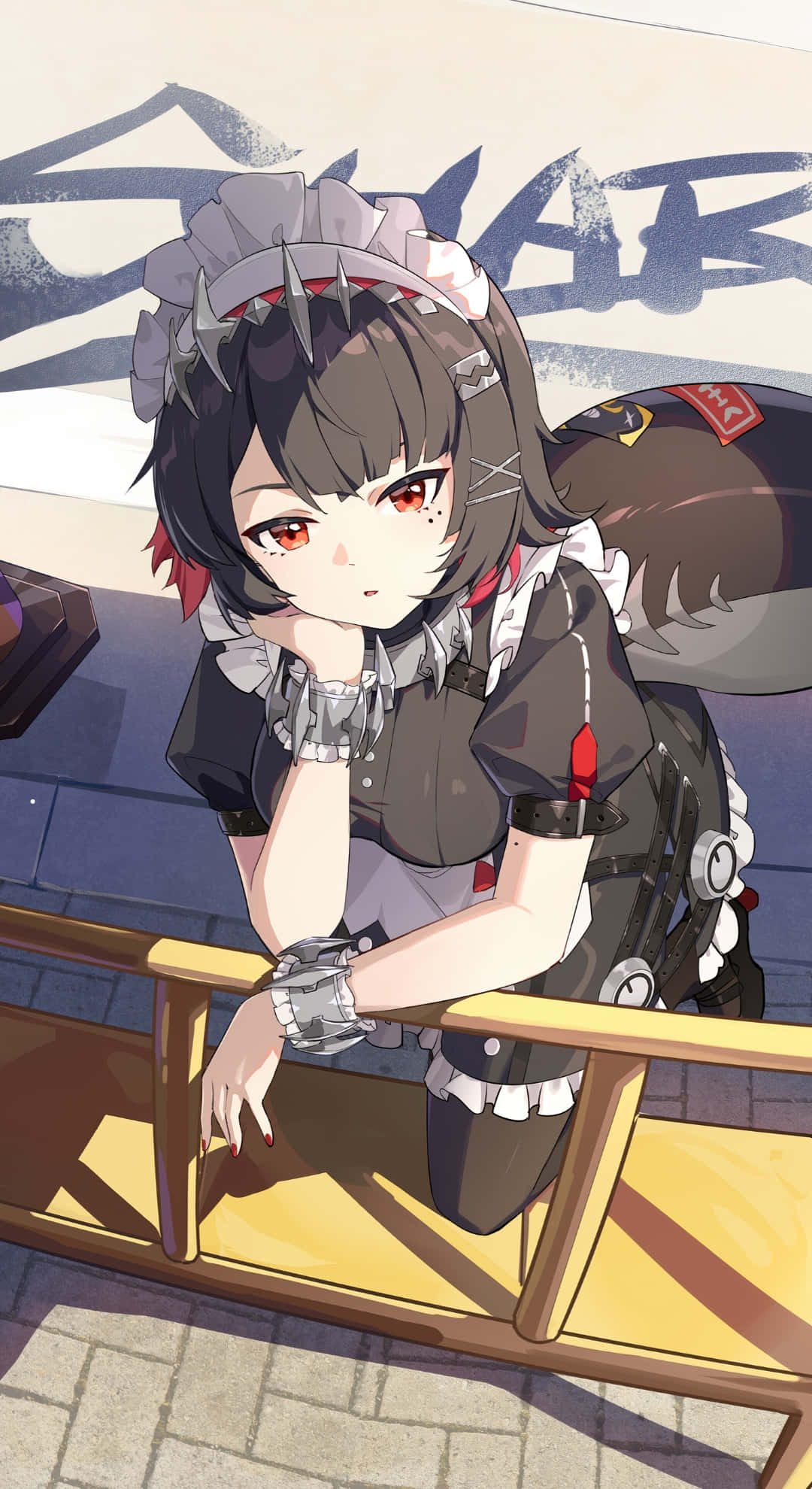Ellen Joe, anime girl, maid outfit, Full HD Phone Wallpaper