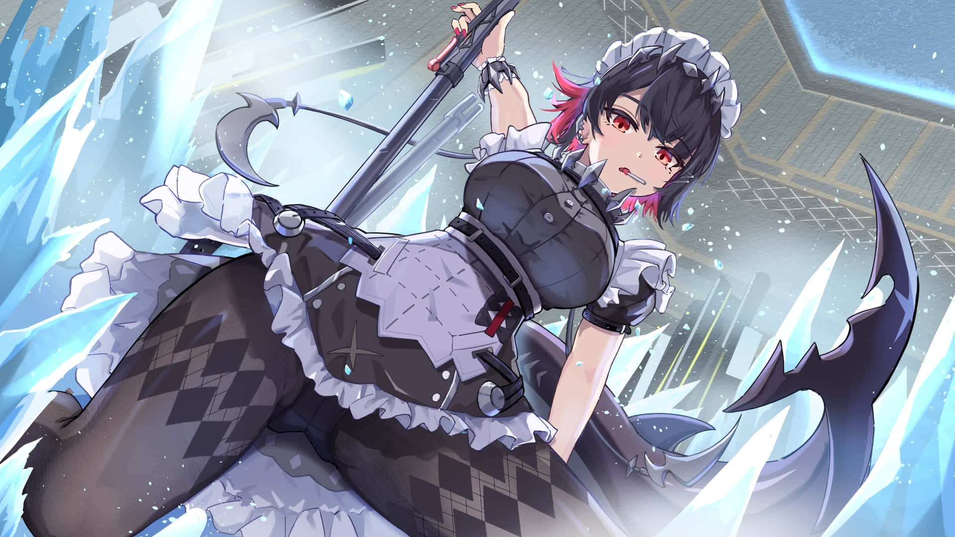 Ellen Joe, anime girl, maid outfit, Full HD Desktop Wallpaper