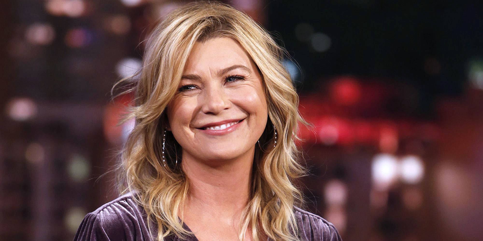 Ellen Pompeo, wavy blonde hair, hoop earrings, Full HD Desktop Wallpaper