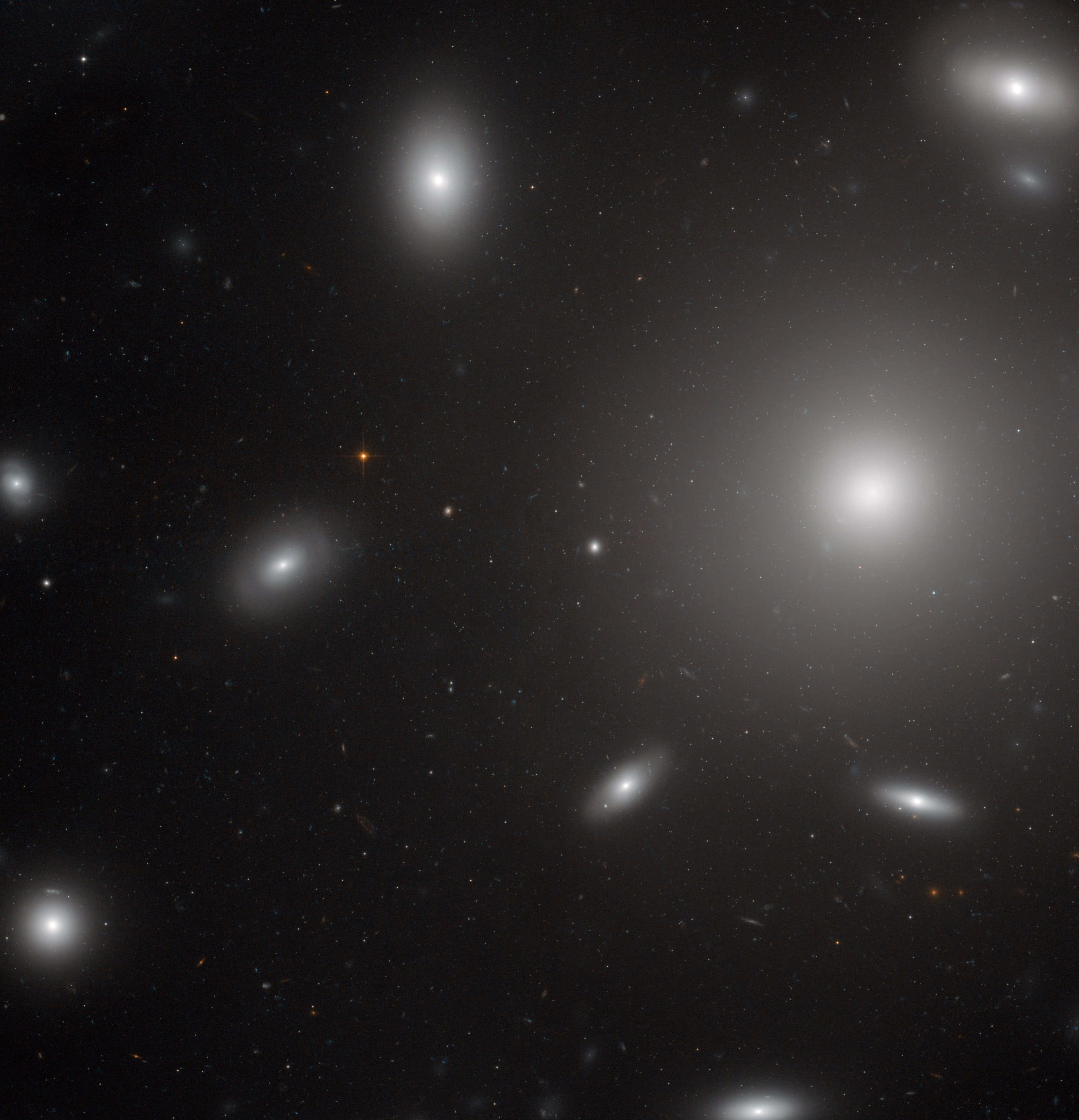 Elliptical Galaxy, 3864 x 4010, glowing galaxies, 4K Phone Wallpaper