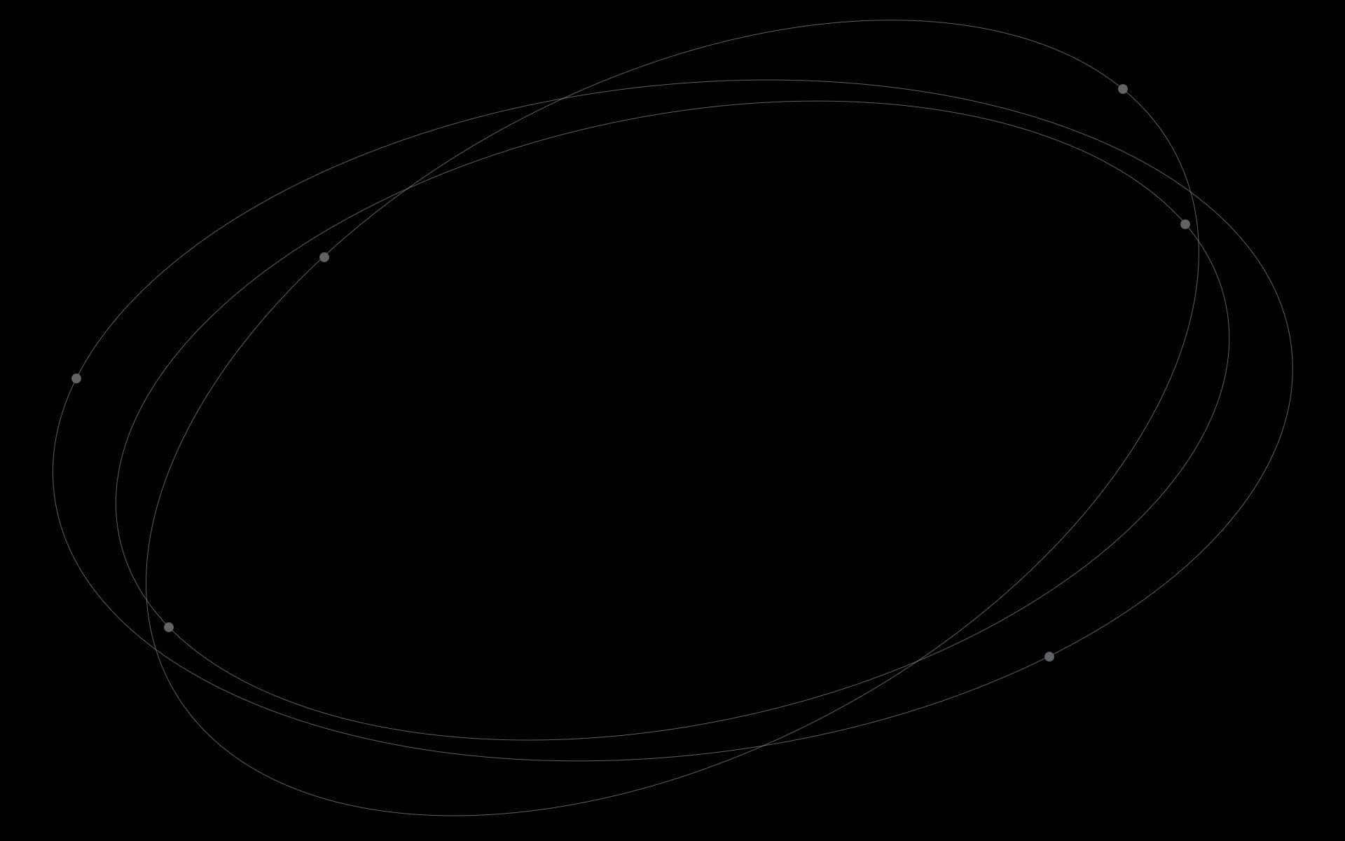 abstract elliptical orbits, white orbital paths, small dots, Full HD Desktop Wallpaper
