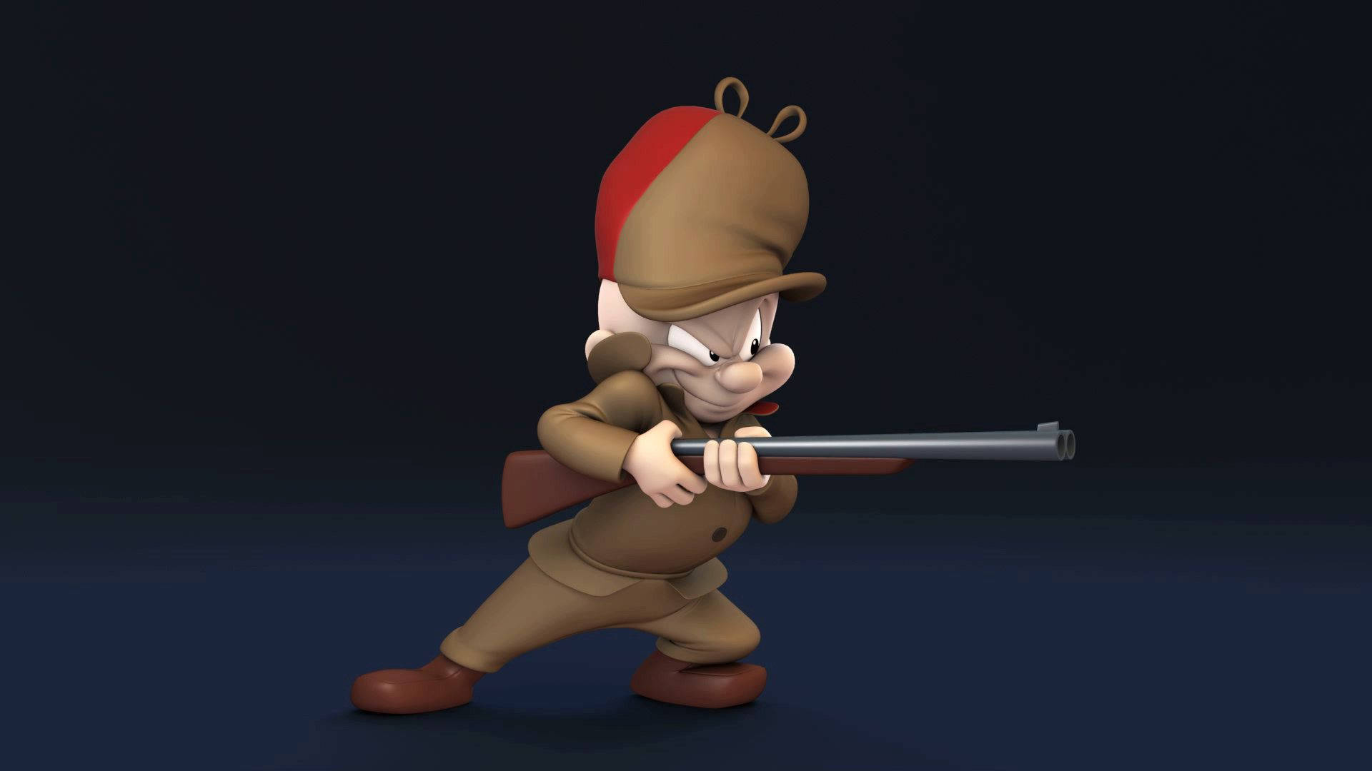Elmer Fudd, 3D Hunter, brown outfit, Full HD Desktop Wallpaper