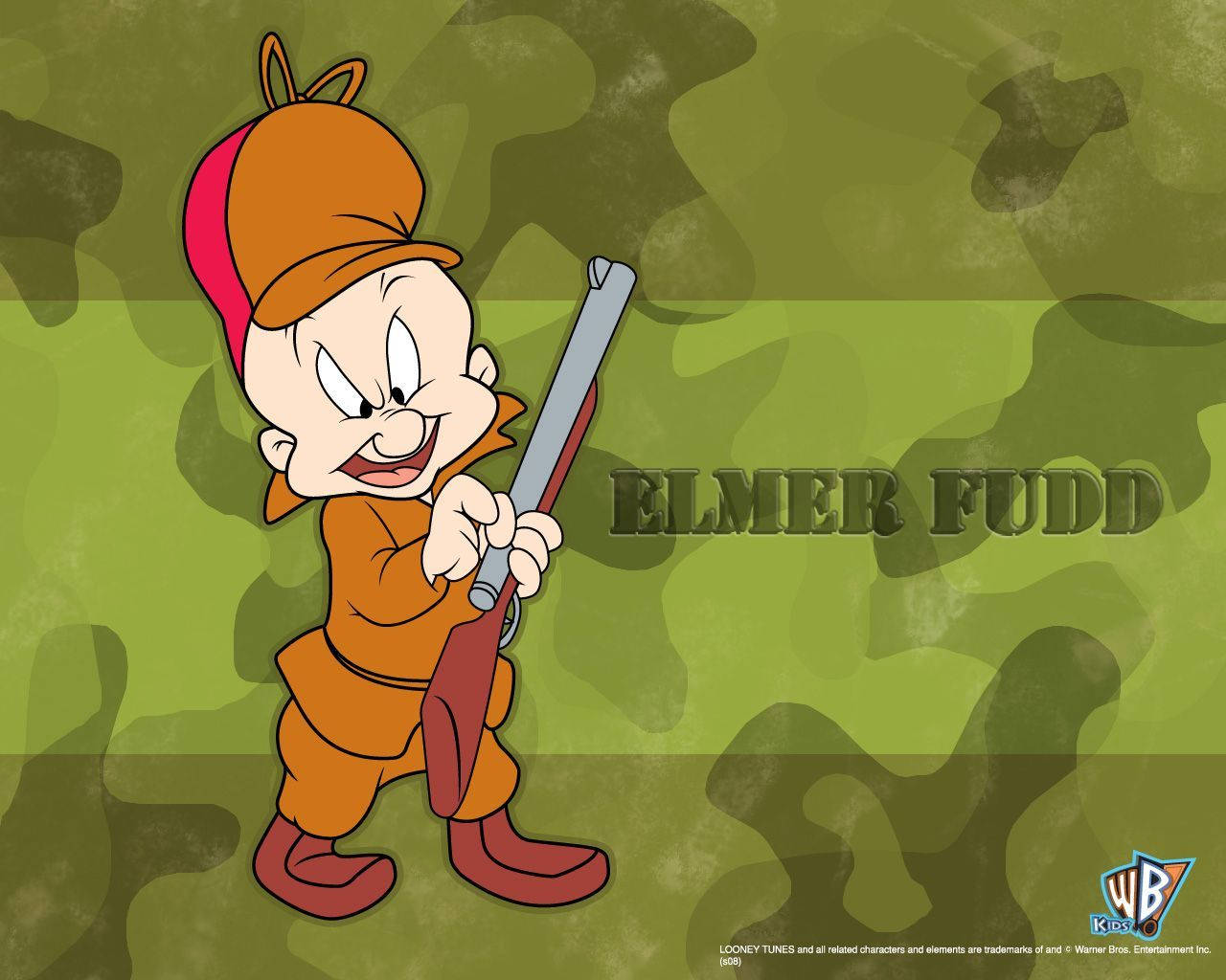 Elmer Fudd, orange hunting gear, rifle, HD Desktop Wallpaper