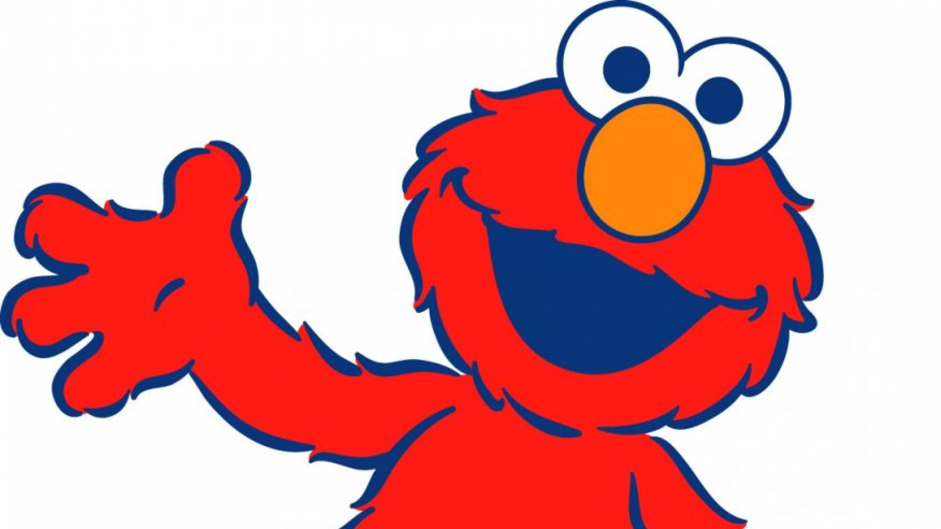 Elmo, furry red monster, big eyes, Full HD Desktop Wallpaper