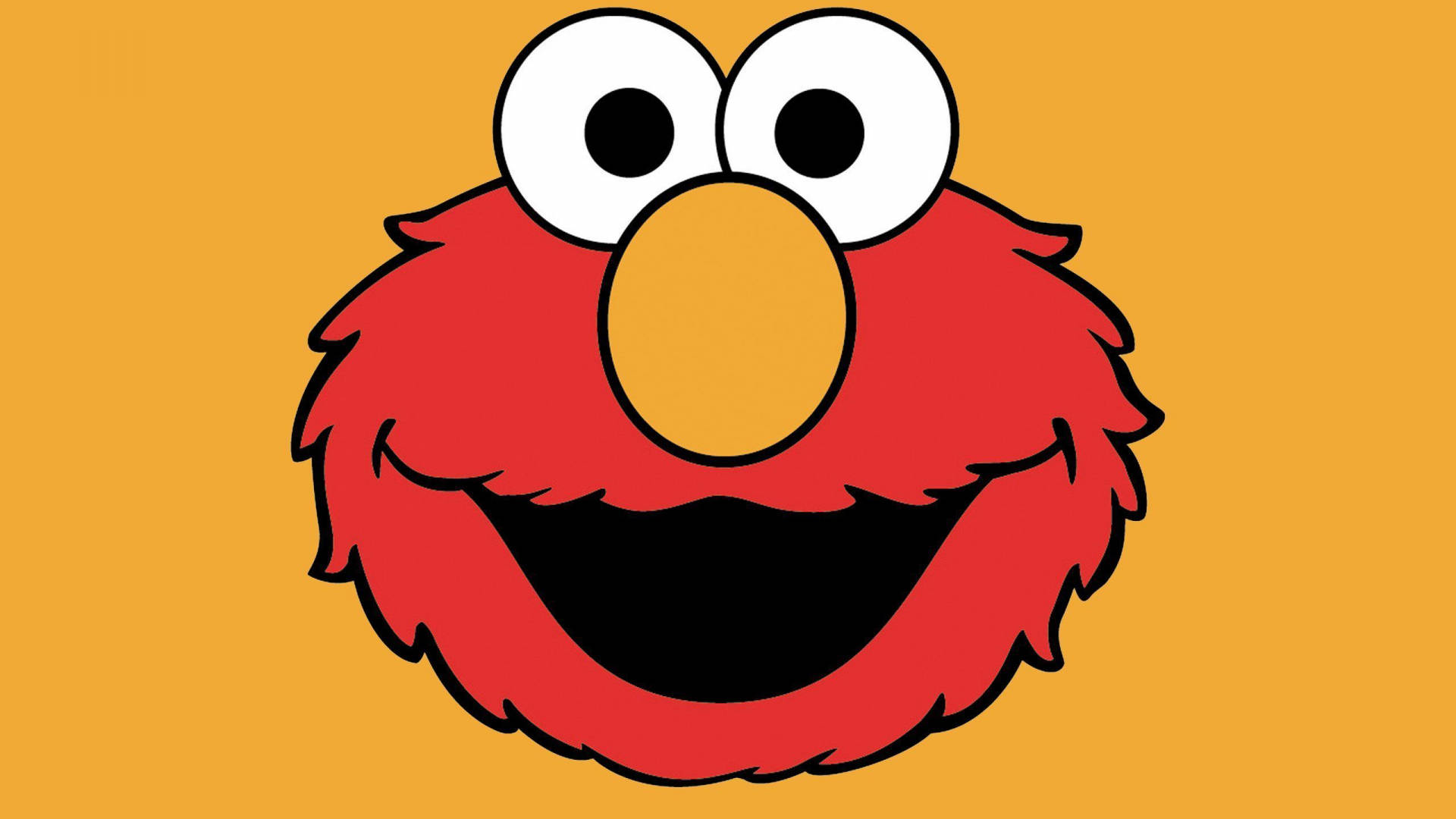 Cartoon Elmo, red furry, big white eyes, Full HD Desktop Wallpaper