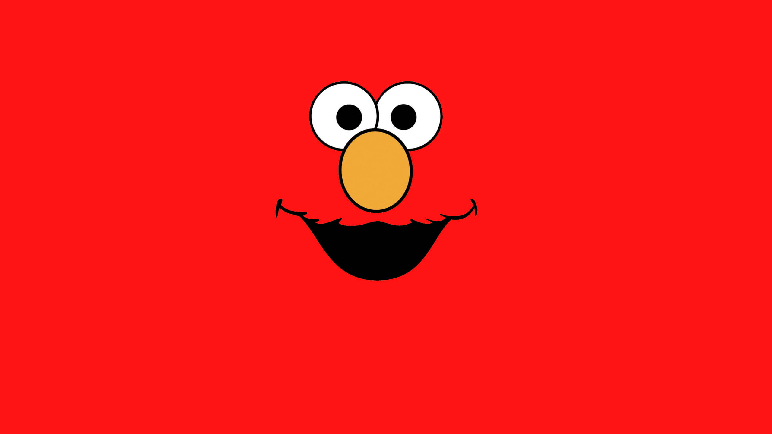 Elmo, cartoon, yellow nose, 2K Desktop Wallpaper