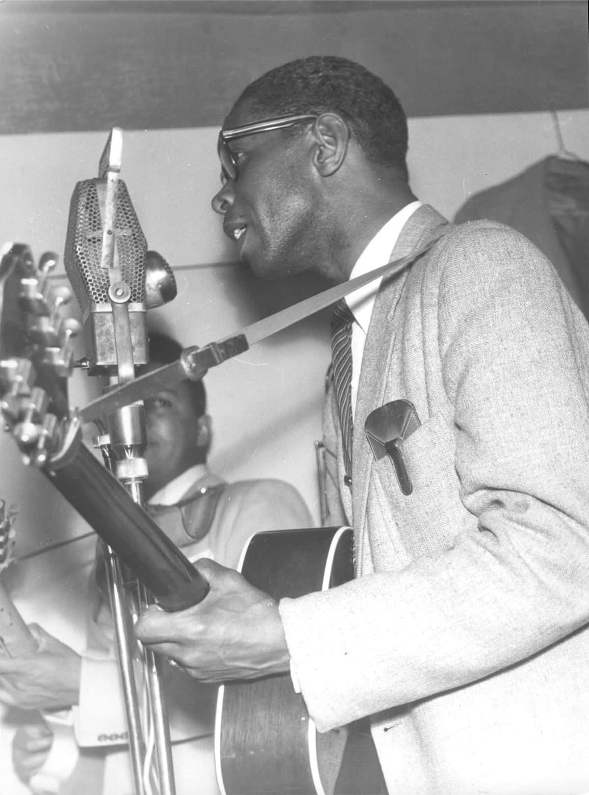 Elmore James, guitarist, vintage microphone, HD Phone Wallpaper